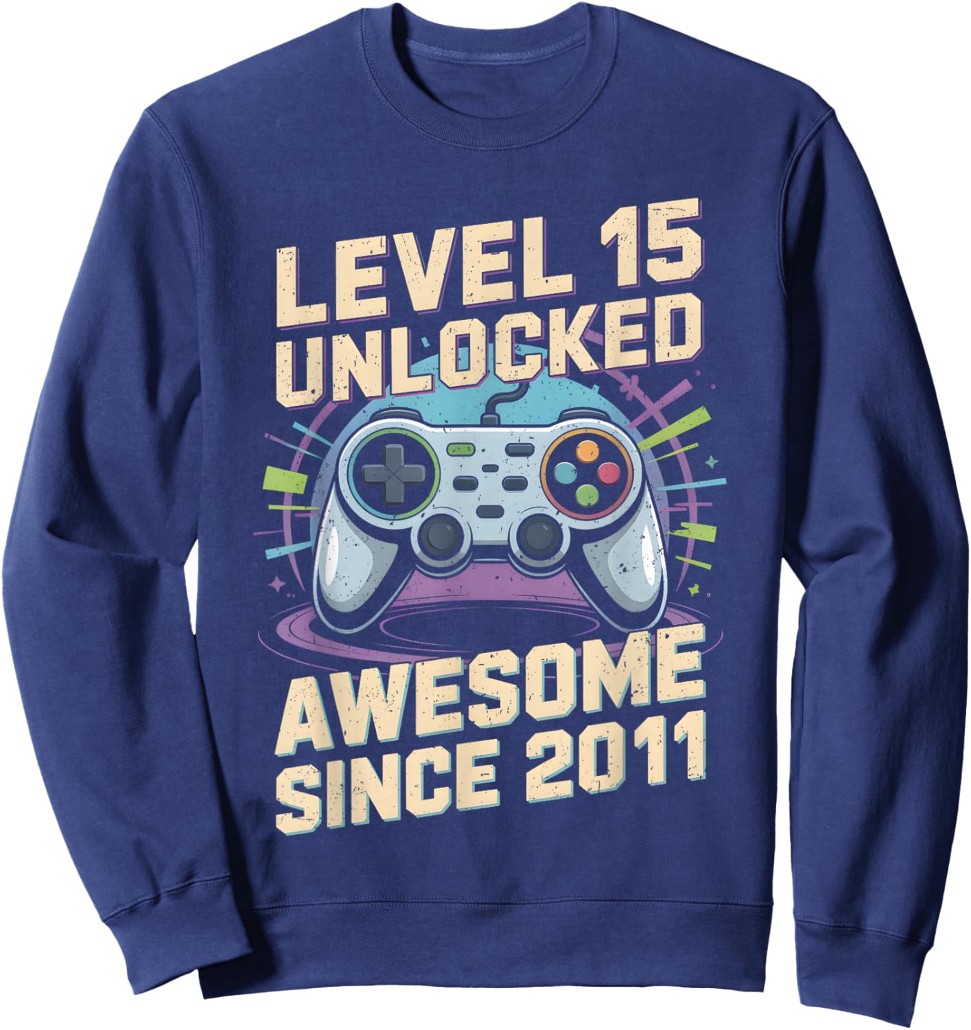 15 Year Old Bday Decorations Son Boy 15yr 2011 15th Birthday Sweatshirt - Sweatshirt | Navy