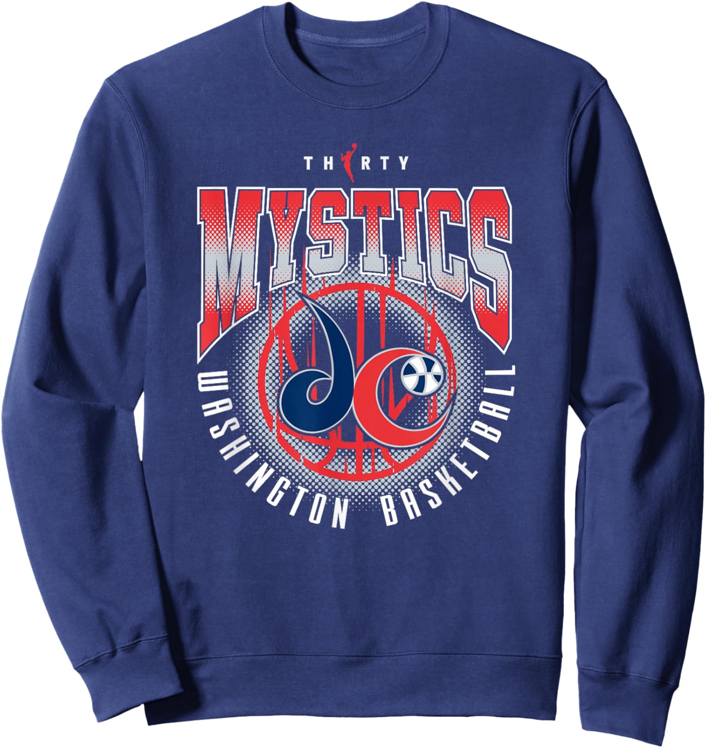 WNBA 30th Anniversary Triple Stack Washington Mystics Sweatshirt - Sweatshirt | Navy