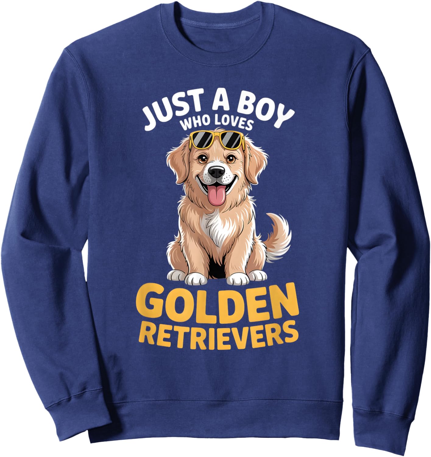 Boys Golden Retriever Sweatshirt - Sweatshirt | Navy