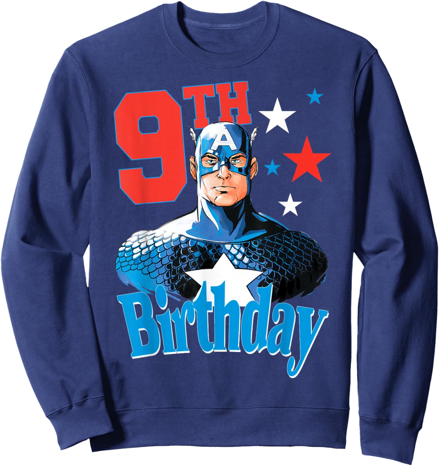 Marvel Comics Avengers Captain America 9th Birthday Sweatshirt - Sweatshirt | Navy