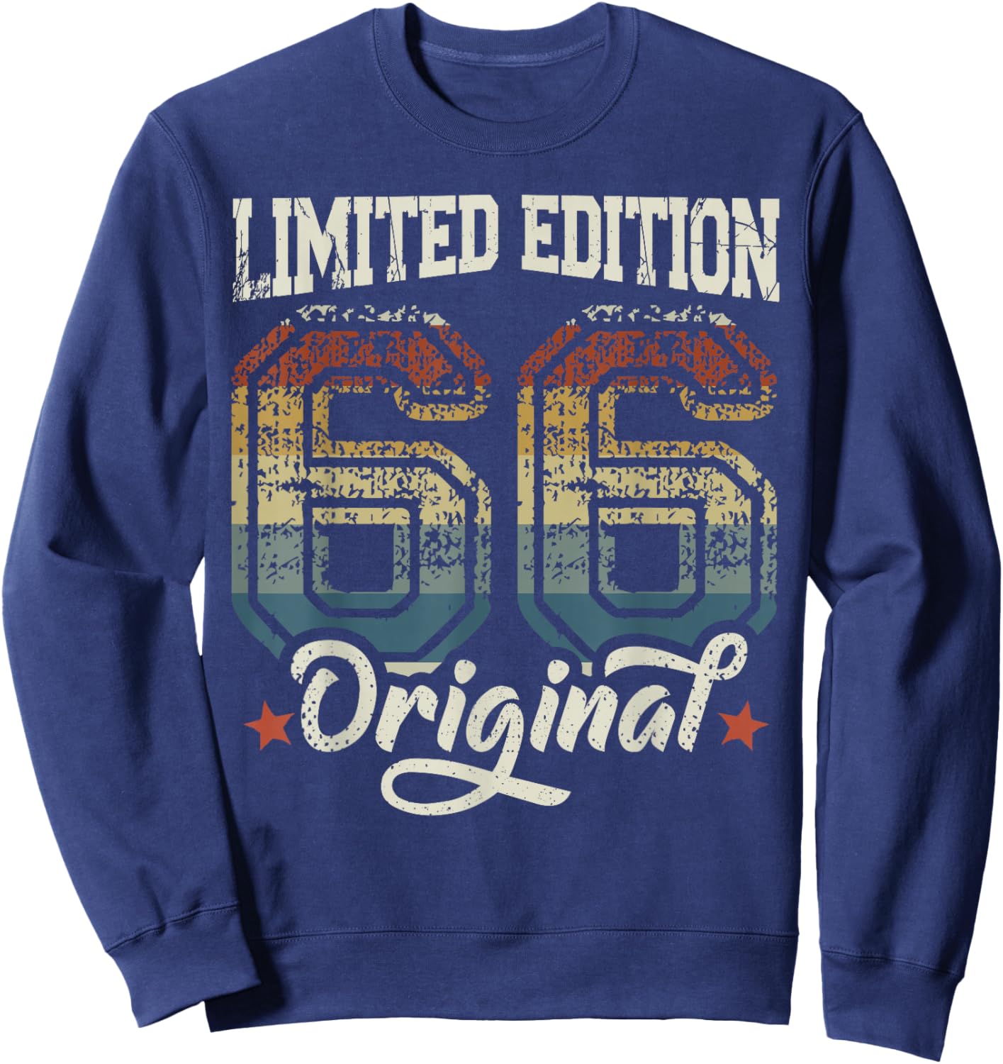 60th Birthday Man Woman 60 Years 1966 Decorative Gift Funny Sweatshirt - Sweatshirt | Navy