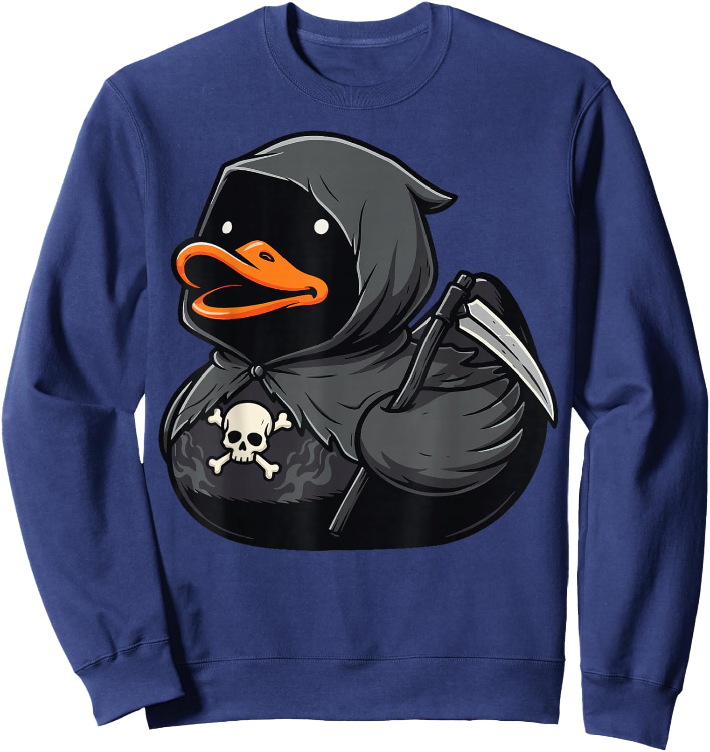 Rubber Duck Grim Reaper Halloween Sweatshirt - Sweatshirt | Navy