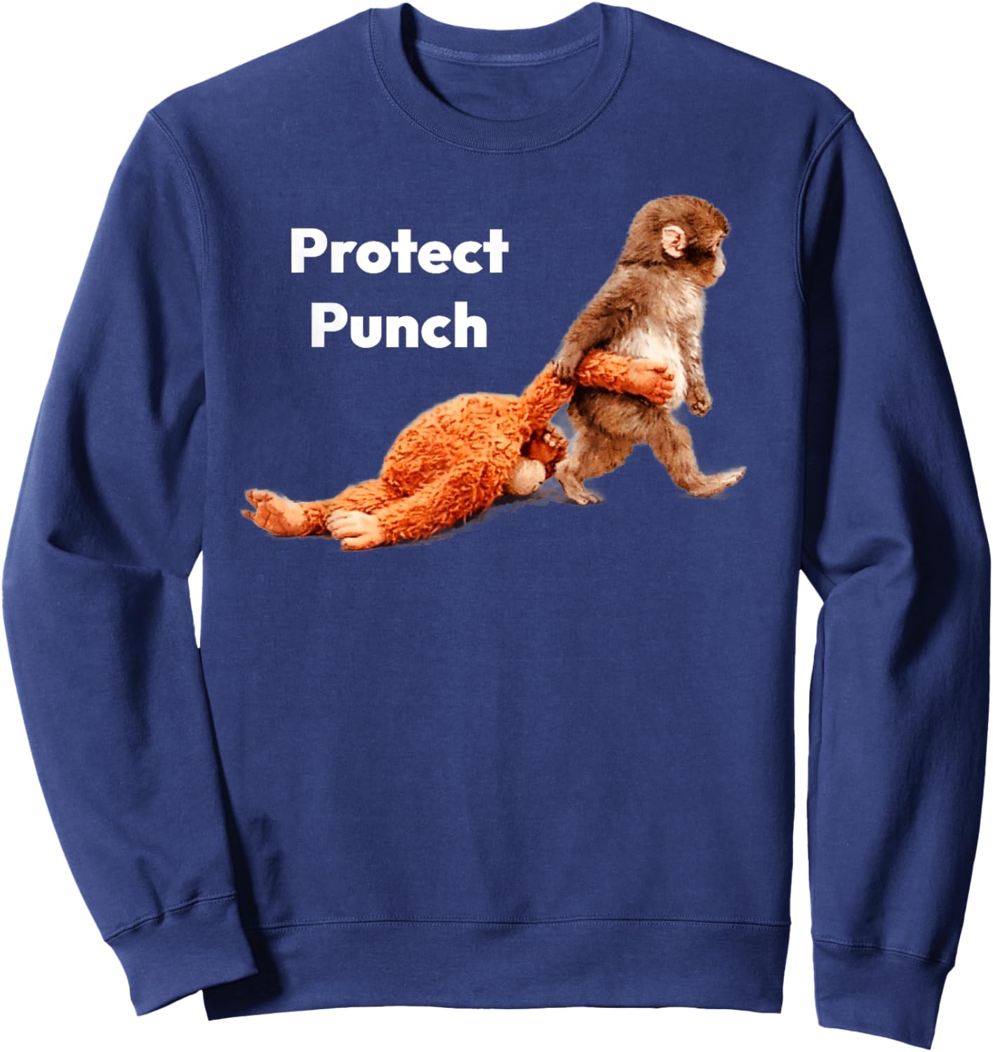Protect Baby Monkey Punch Sweatshirt - Sweatshirt | Navy