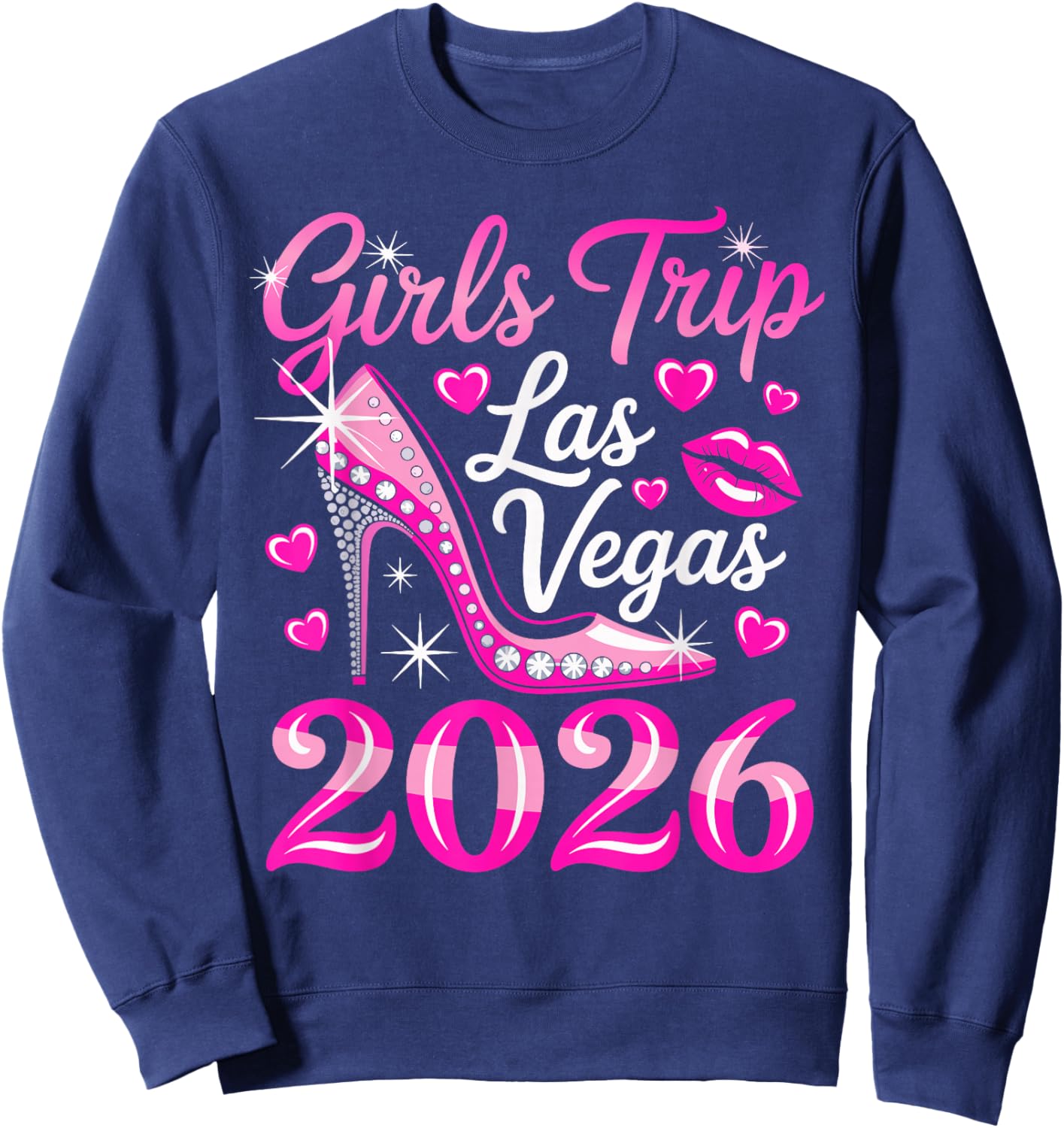 Girls Trip Las Vegas 2026 Bachelorette Squad Sweatshirt - Sweatshirt | Navy