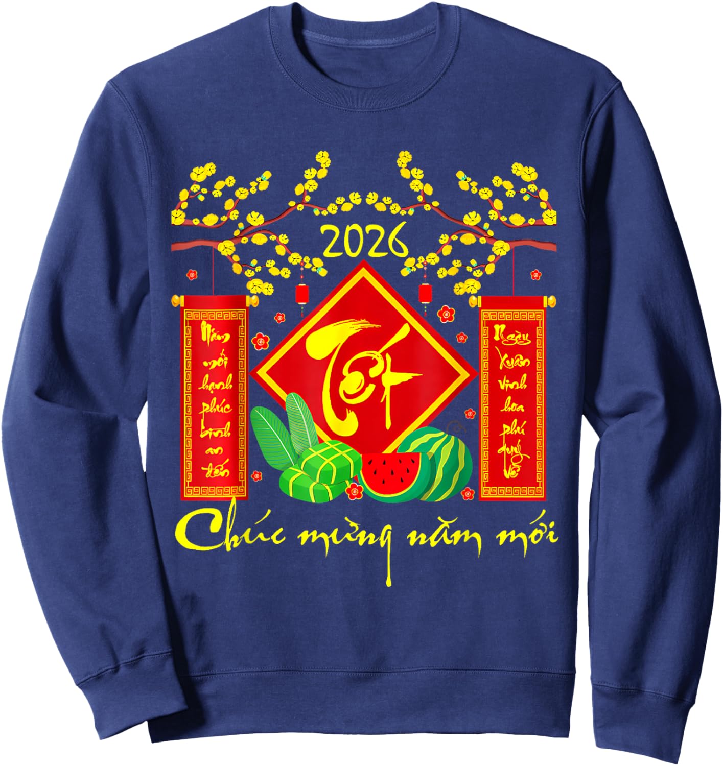 TET Vietnamese Lunar New Year 2026 Happy Vietnamese Holiday Sweatshirt - Sweatshirt | Navy