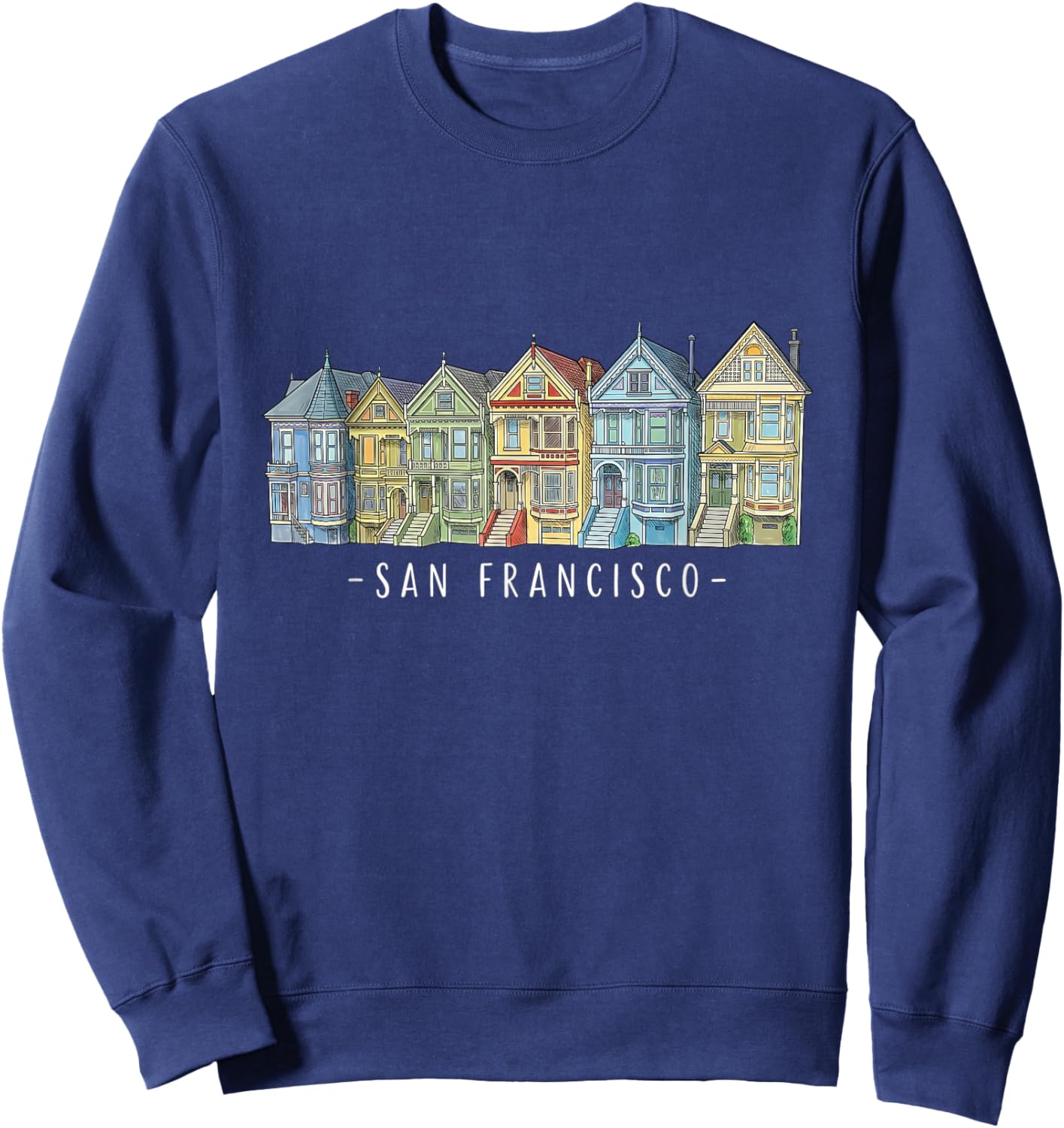 San Francisco Painted Ladies Sweatshirt - Sweatshirt | Navy