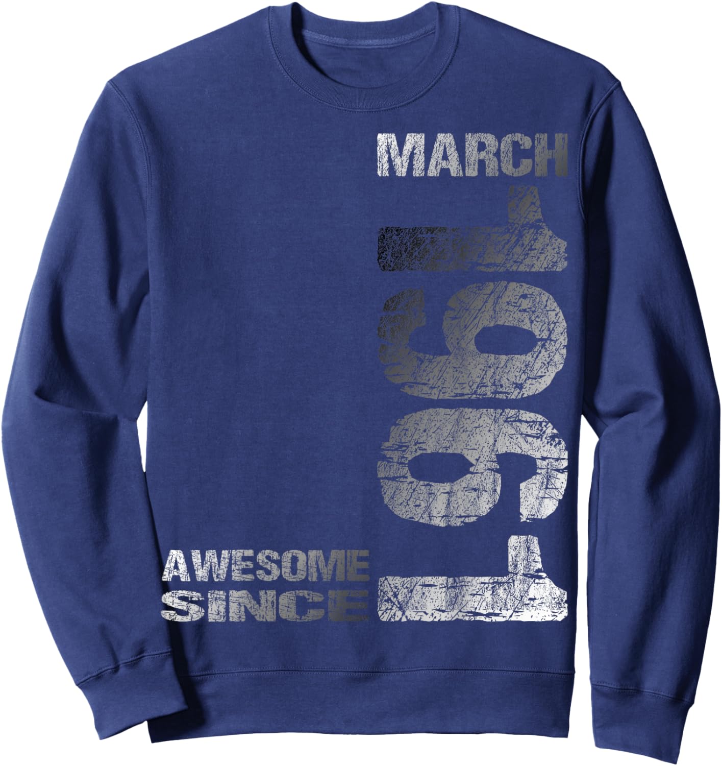 Awesome Since March 1961 Vintage 65. Birthday Sweatshirt - Sweatshirt | Navy