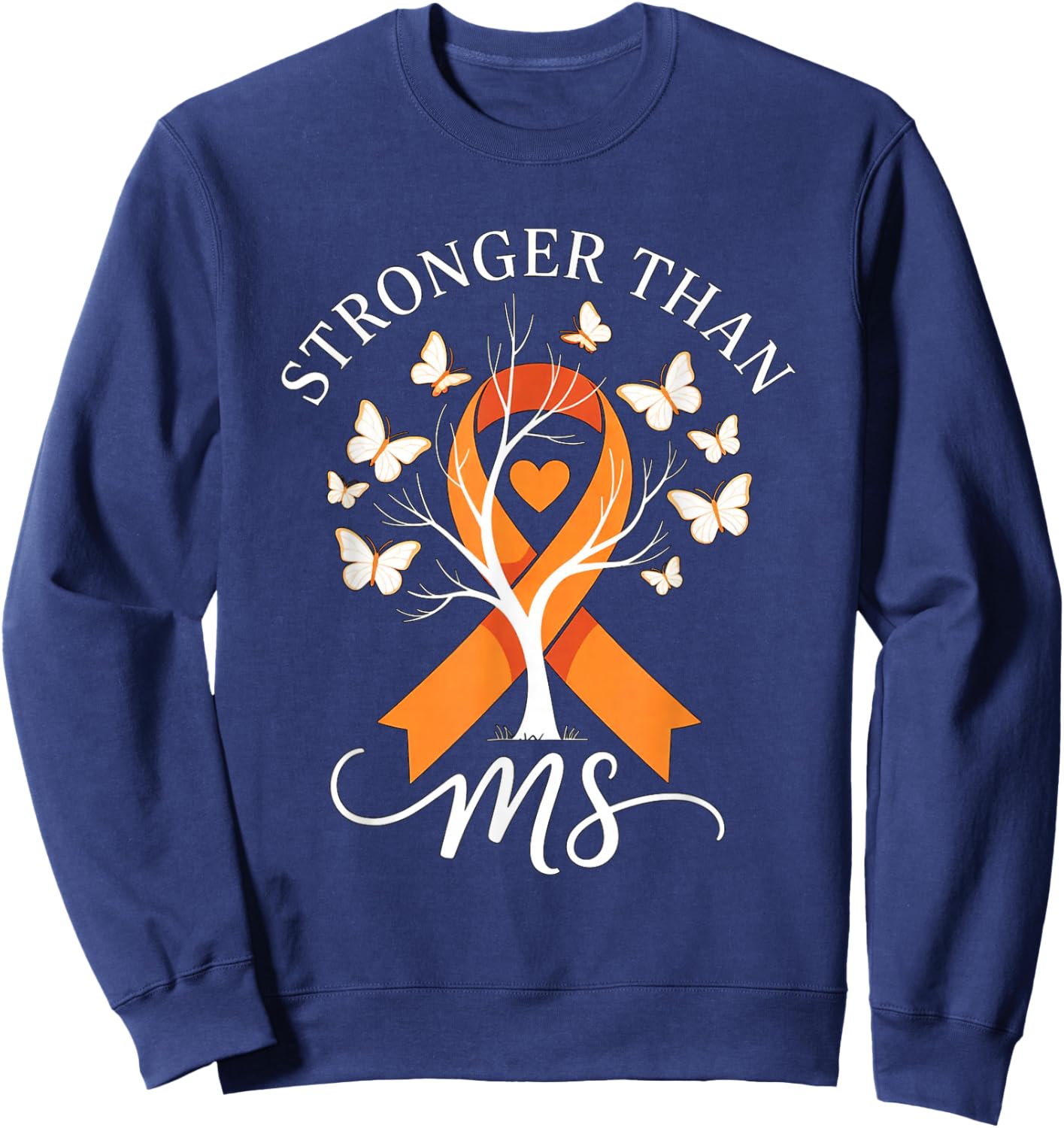 MS Warrior , Women, Multiple Sclerosis Awareness Sweatshirt - Sweatshirt | Navy