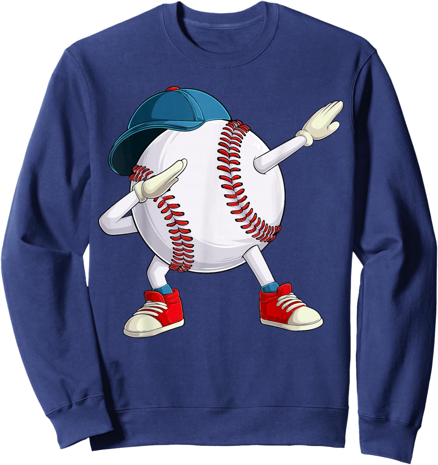 Dabbing Dab Dance Baseball Graphic Boys Girls Women Men Sweatshirt - Sweatshirt | Navy