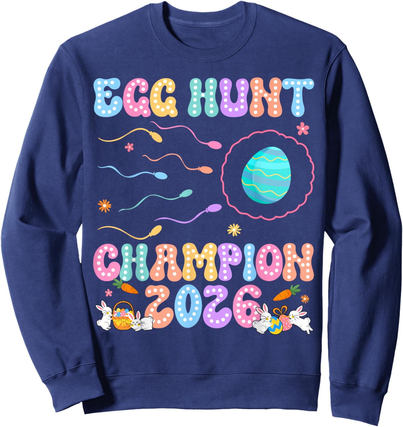 Easter Egg Hunt Champion Funny Dad Pregnancy Announcement Sweatshirt - Sweatshirt | Navy