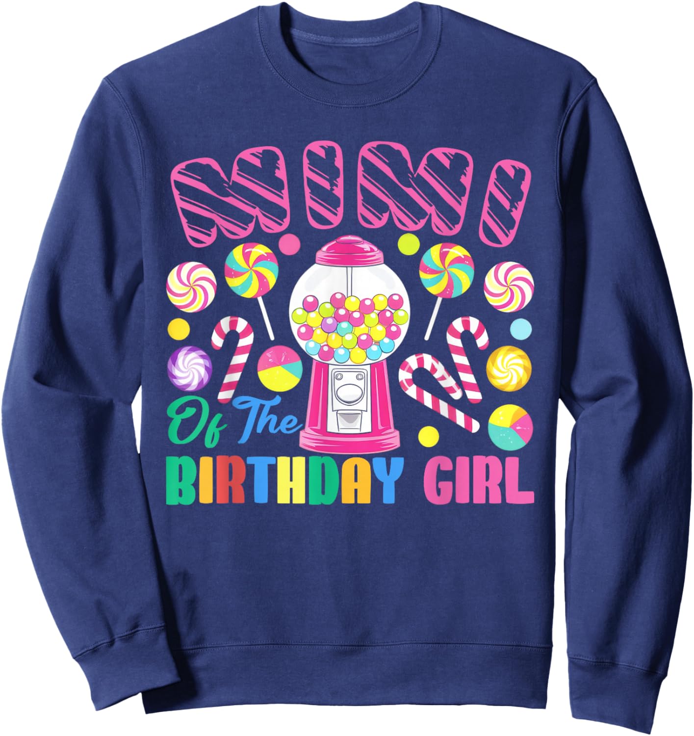 Mimi of The Birthday Girl Candyland Matching Family Sweatshirt - Sweatshirt | Navy