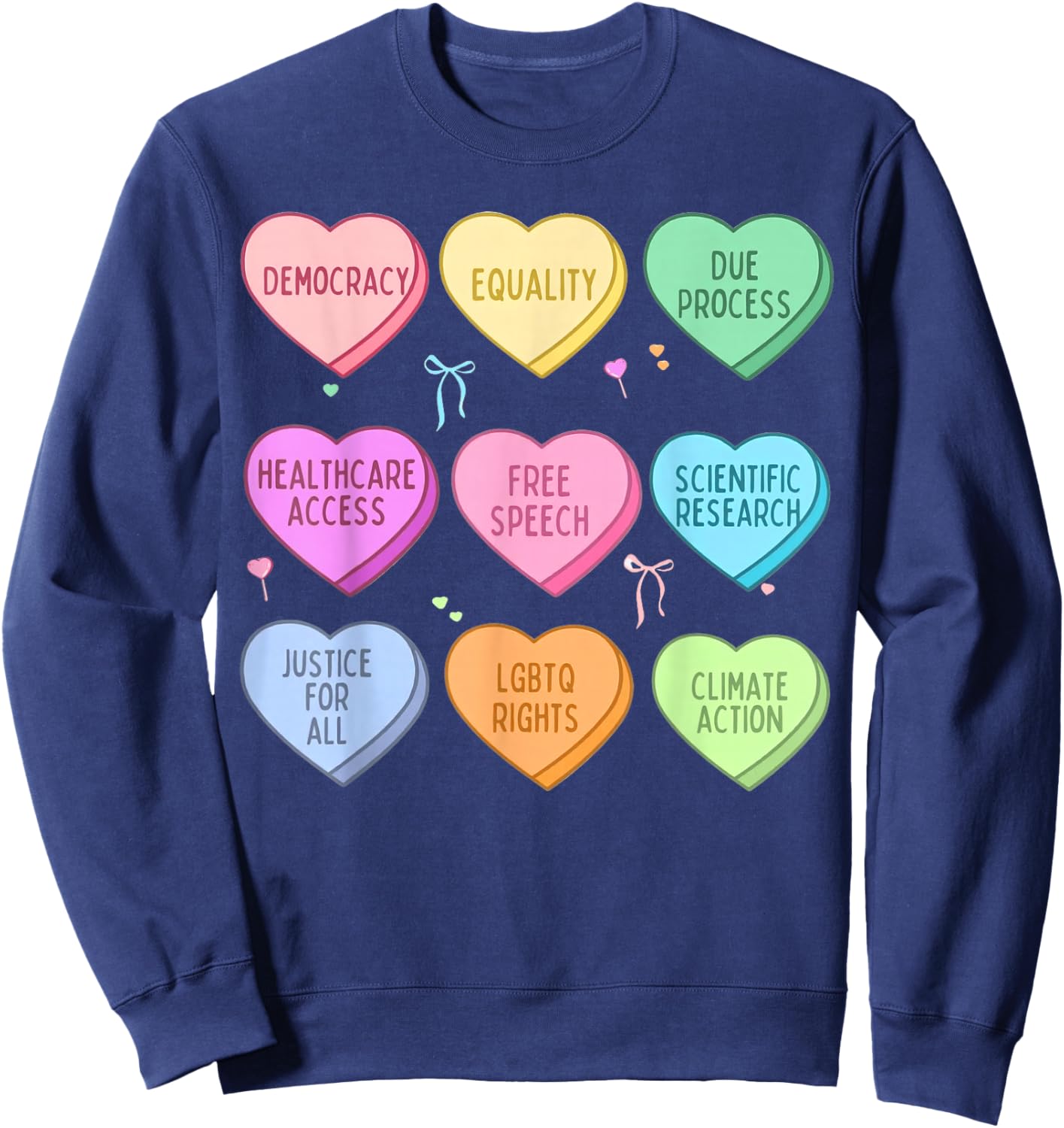 Liberal Values Valentines Sweatshirt - Sweatshirt | Navy