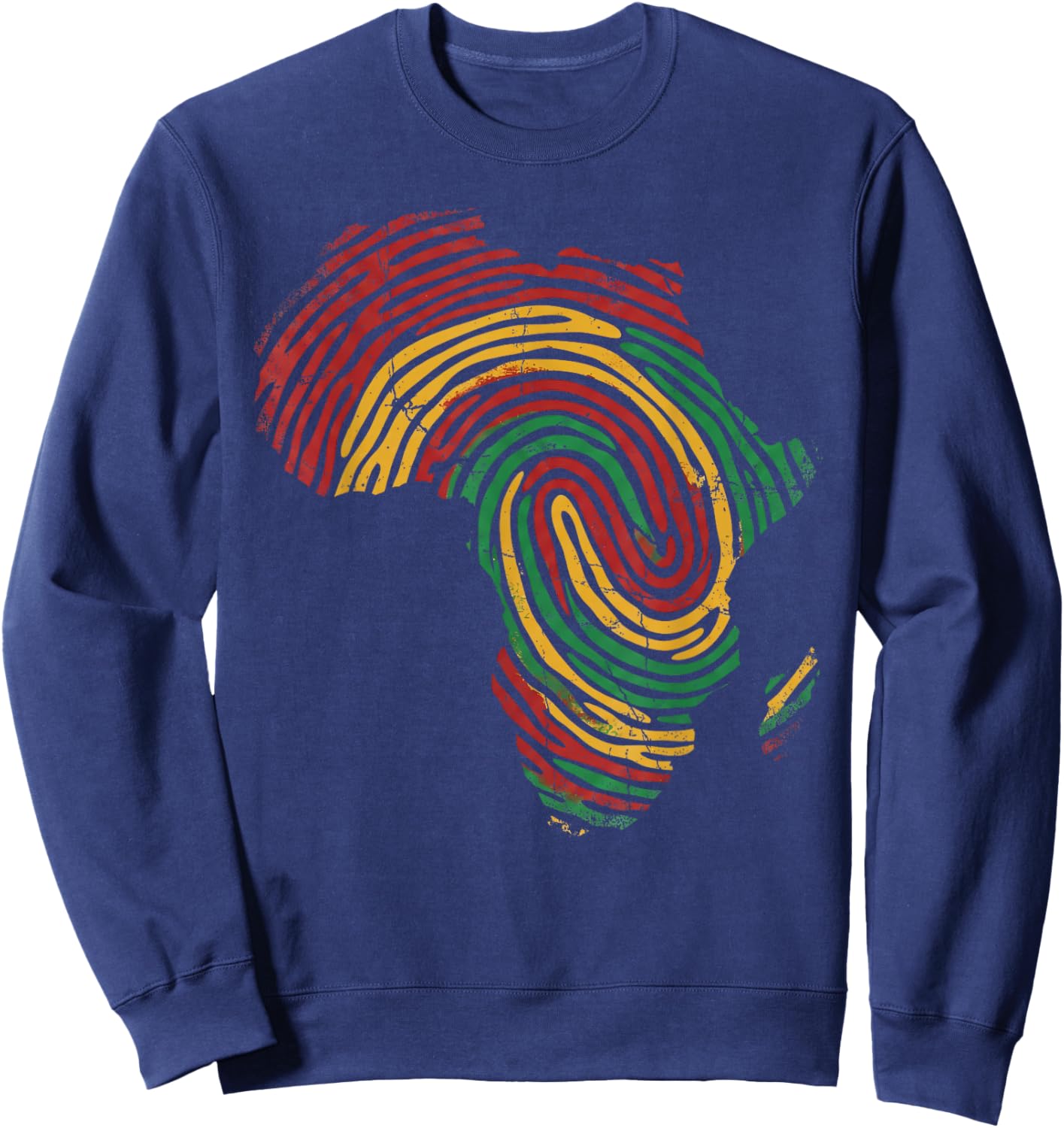 It's in My DNA Pan African Fingerprint Black History Life Sweatshirt - Sweatshirt | Navy