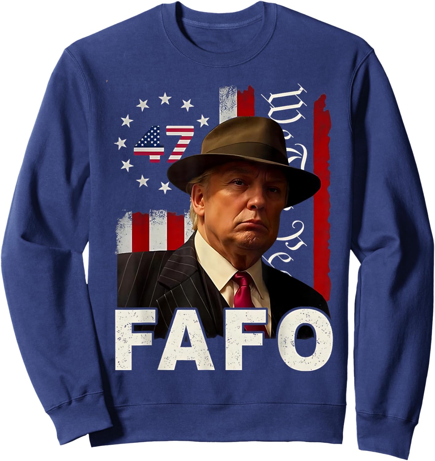 Funny Fafo Trump Fafo American USA Women Sweatshirt - Sweatshirt | Navy