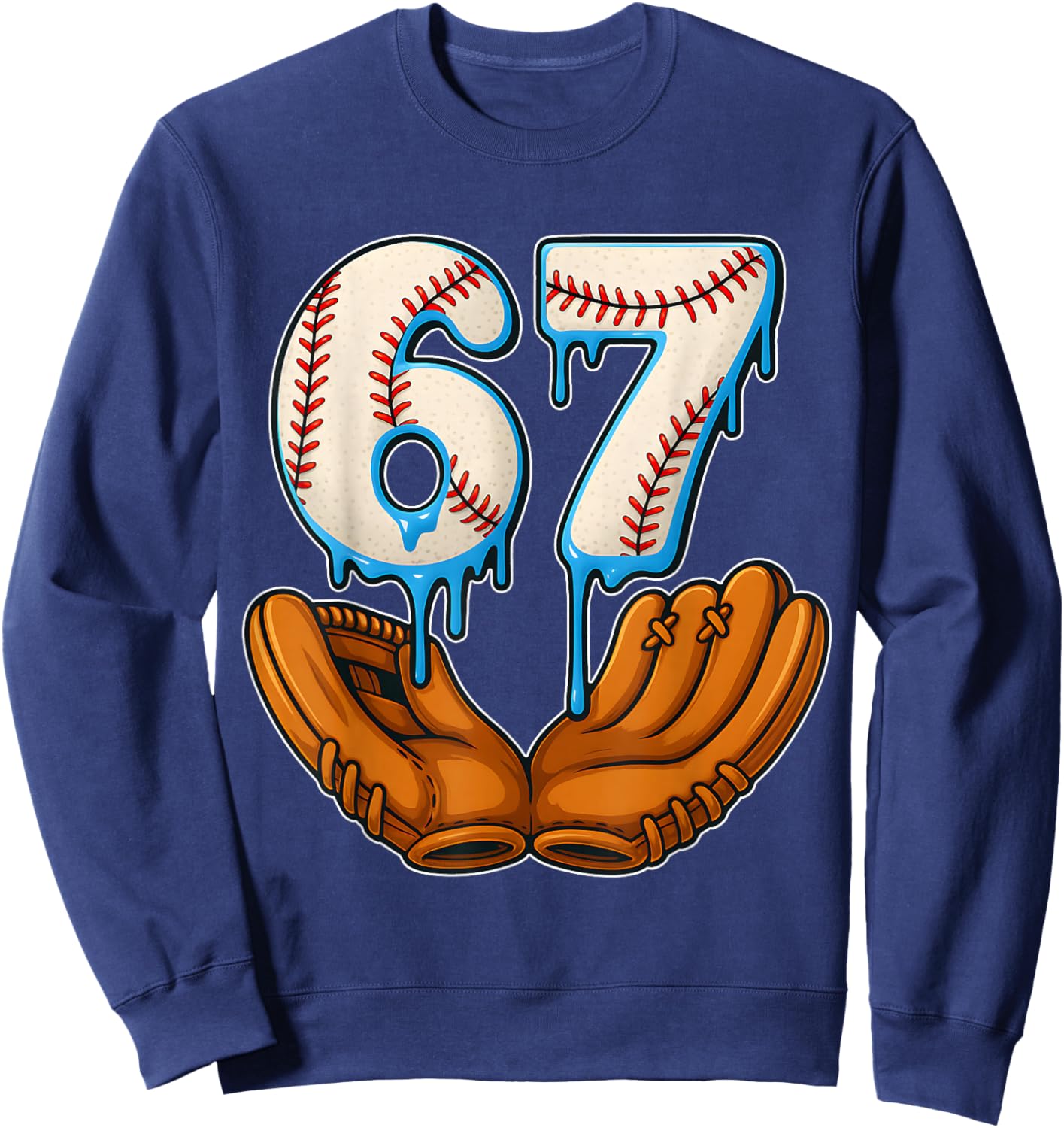 Baseball Life Style 101 Apparel Youth Drip Baseball Boys Kid Sweatshirt - Sweatshirt | Navy