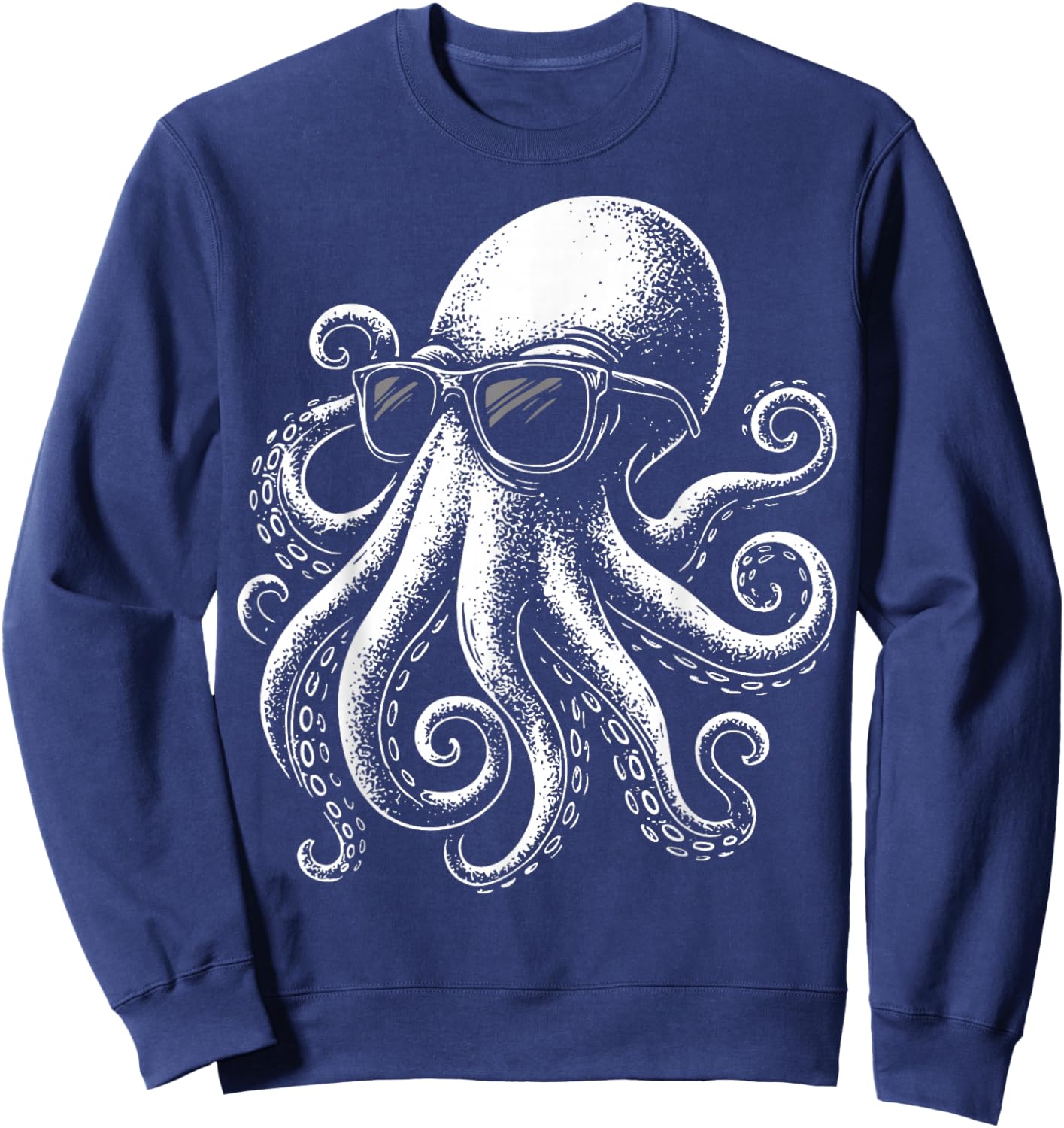 Octopus Sunglasses Snorkeler Sweatshirt - Sweatshirt | Navy