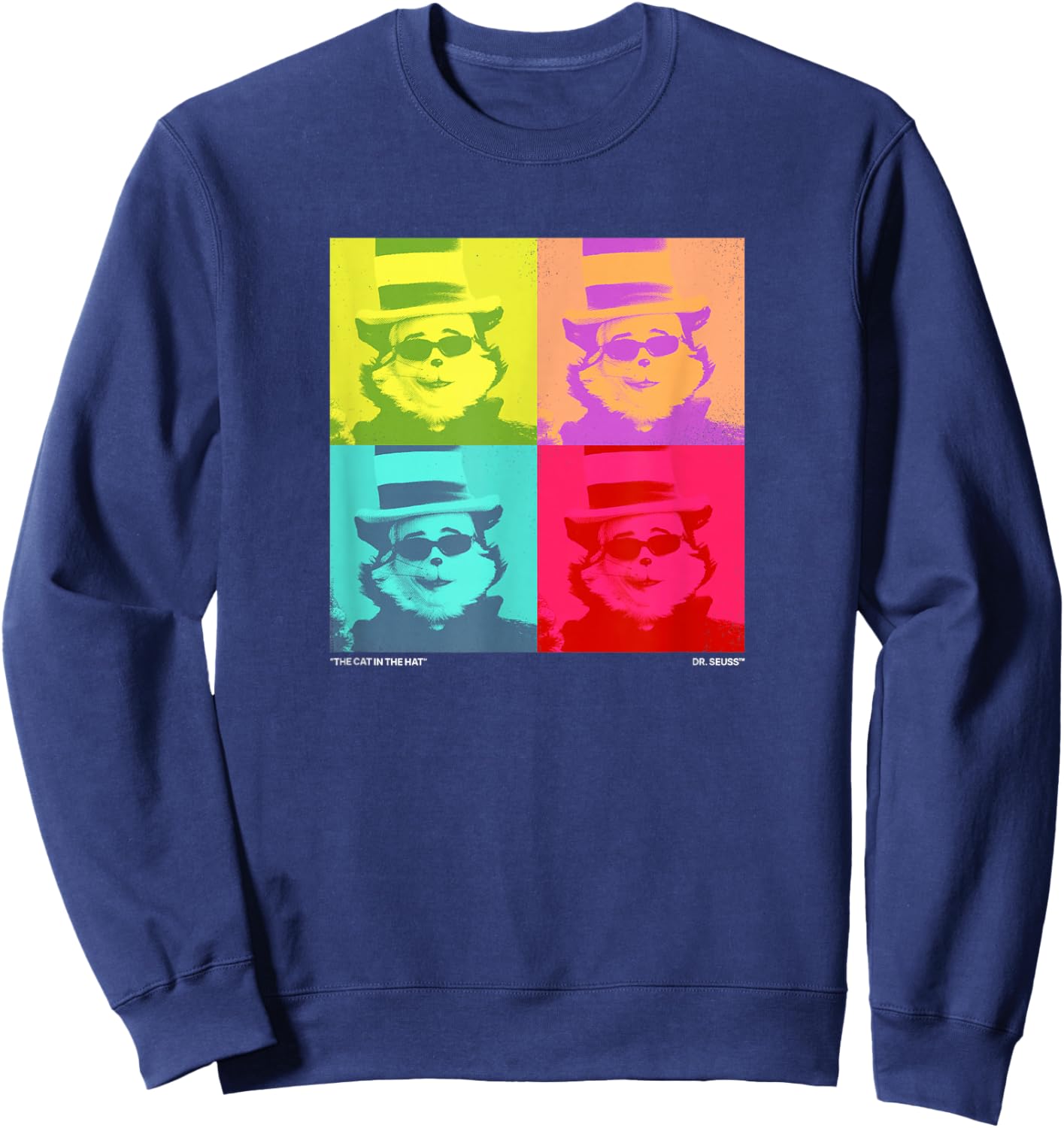 The Cat in The Hat Signature Collection Portrait Color Block Sweatshirt - Sweatshirt | Navy