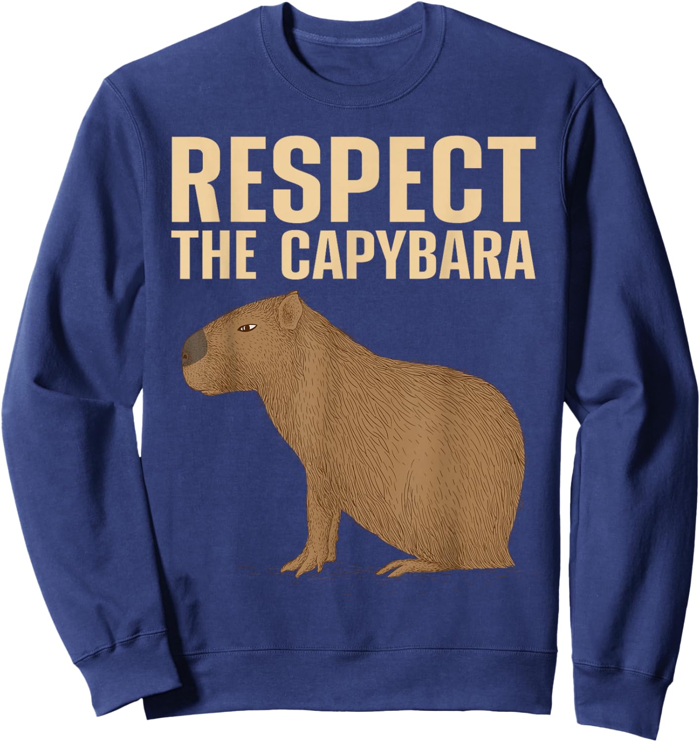 Cool Capybara Art Women Kids Rodent Capybara Lover Sweatshirt - Sweatshirt | Navy