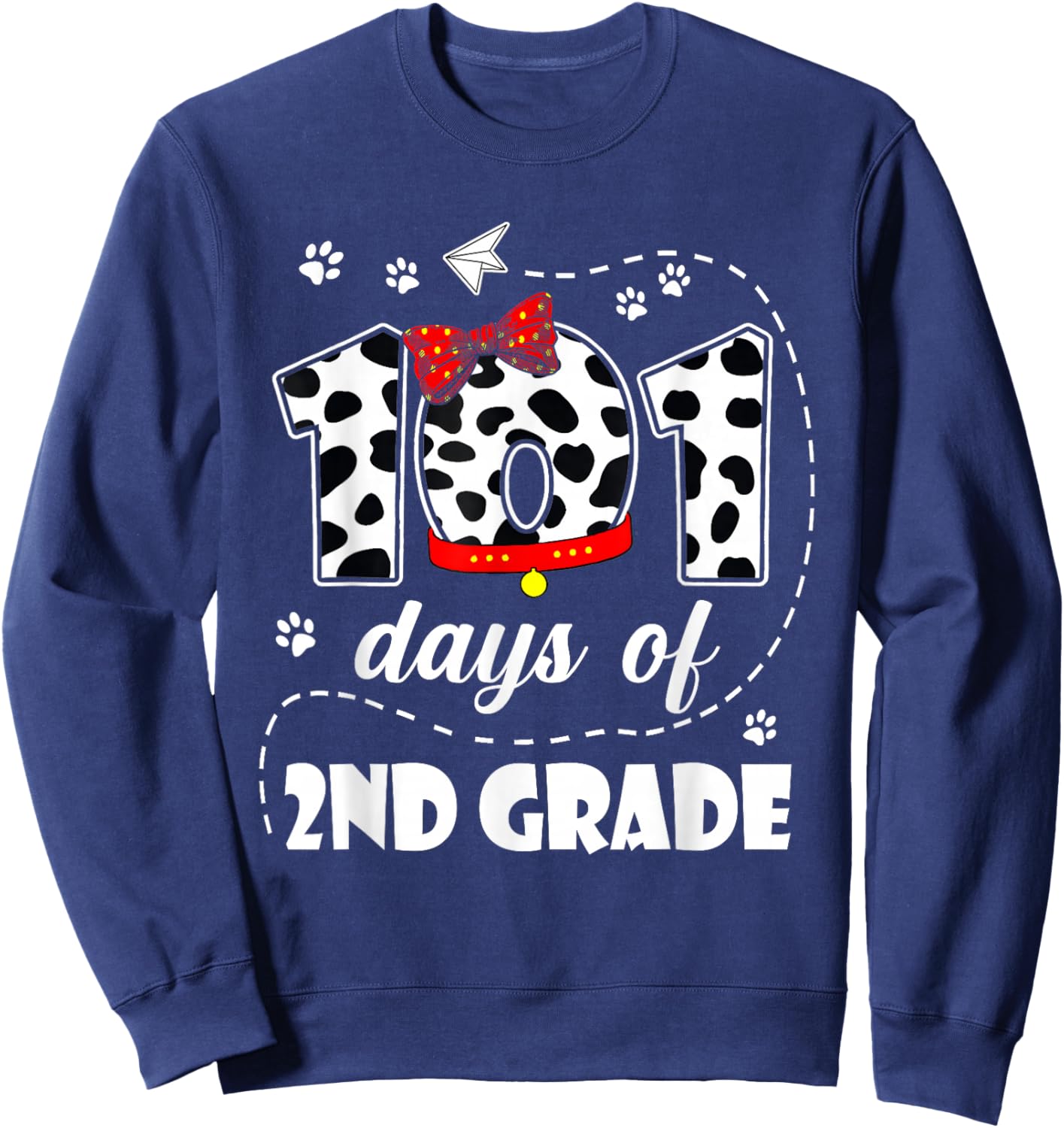 101 Days of 2nd Grade 100 Days of School Kids Teacher Sweatshirt - Sweatshirt | Navy