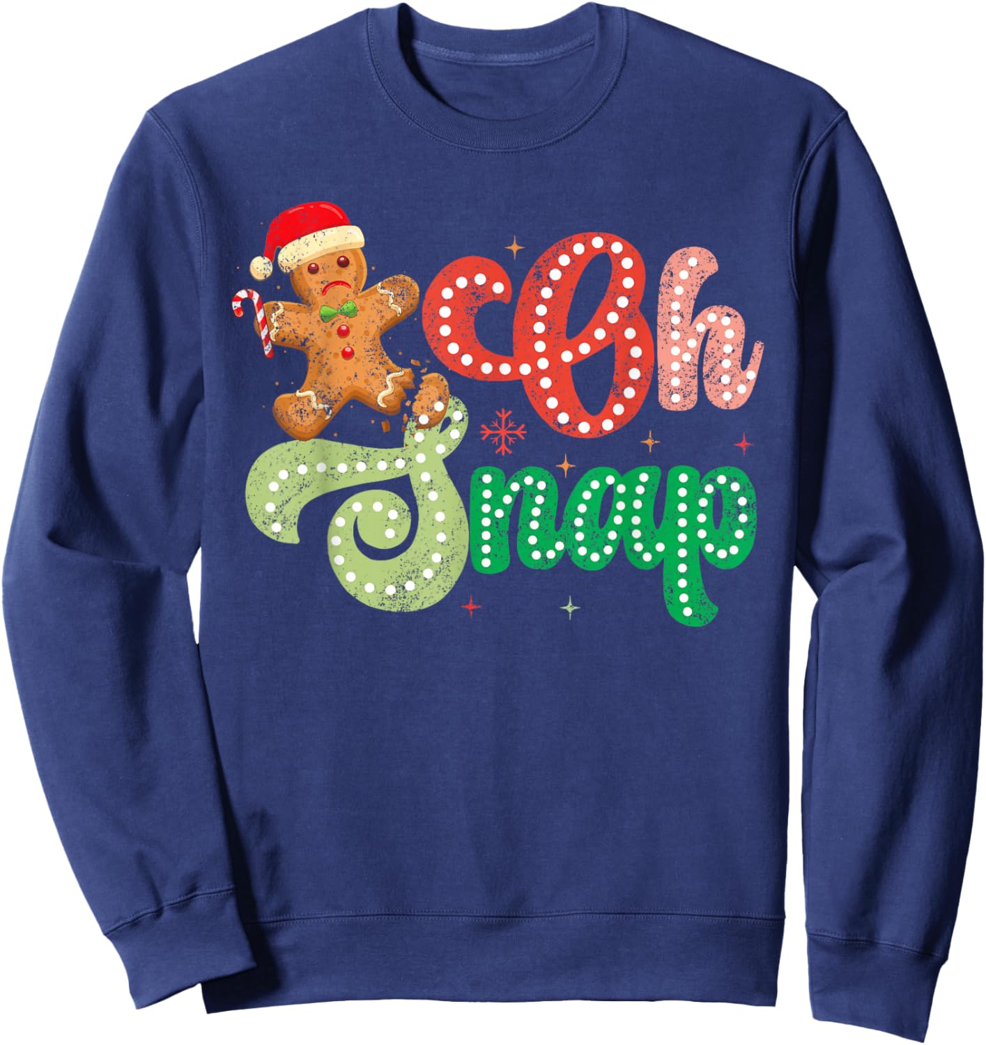 Gingerbread Man Oh Snap Christmas Cookie Costume Baking Team Sweatshirt - Sweatshirt | Navy