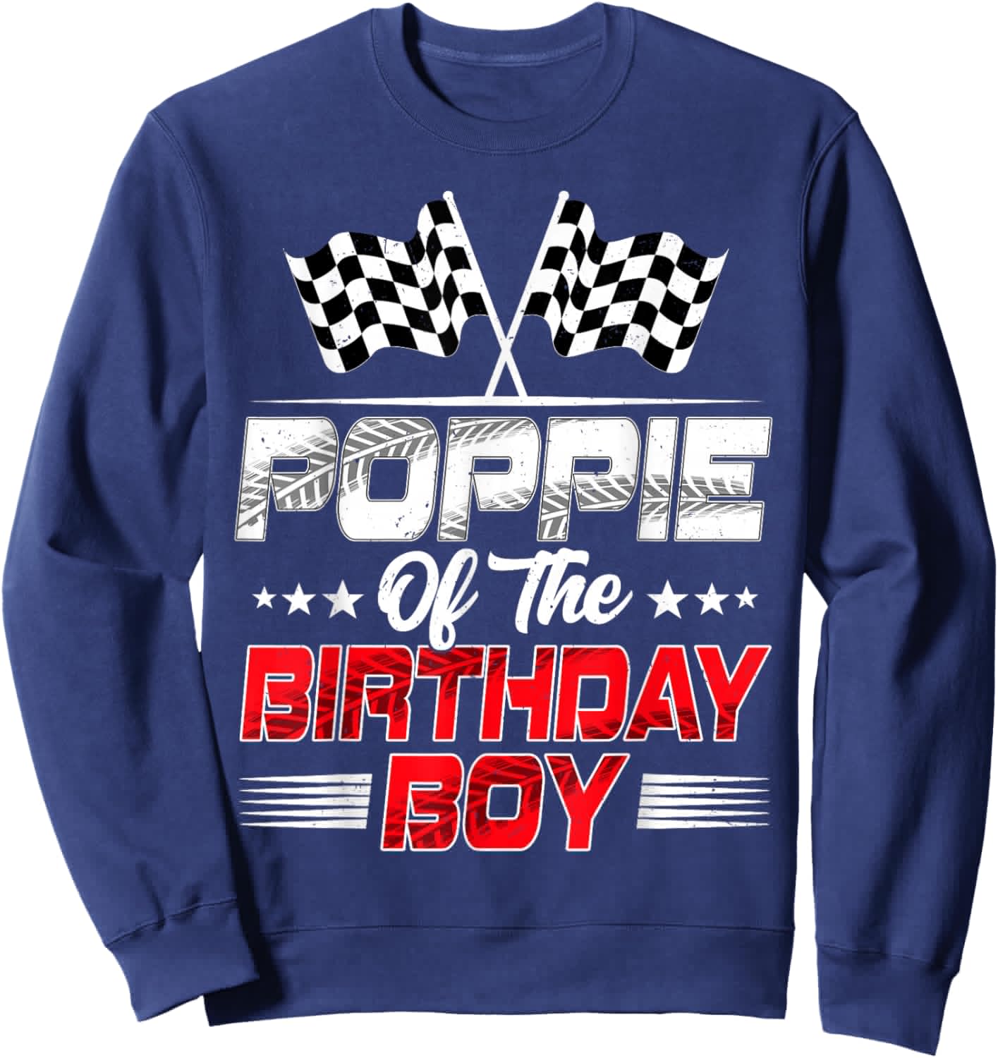 Poppie of The Birthday Boy Family Racing Sweatshirt - Sweatshirt | Navy