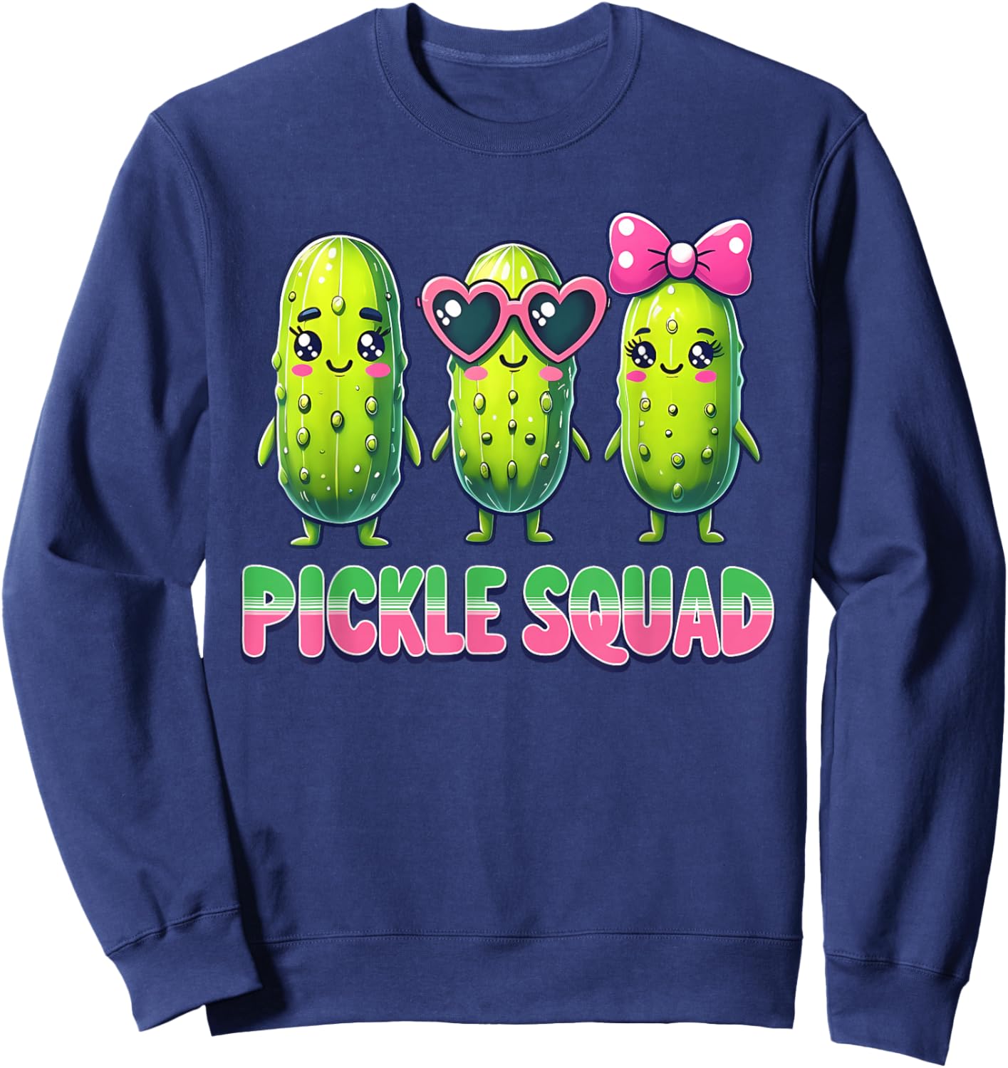 Cute Pickle Squad Funny Toddler Kids Pickle Boys Girls Sweatshirt - Sweatshirt | Navy