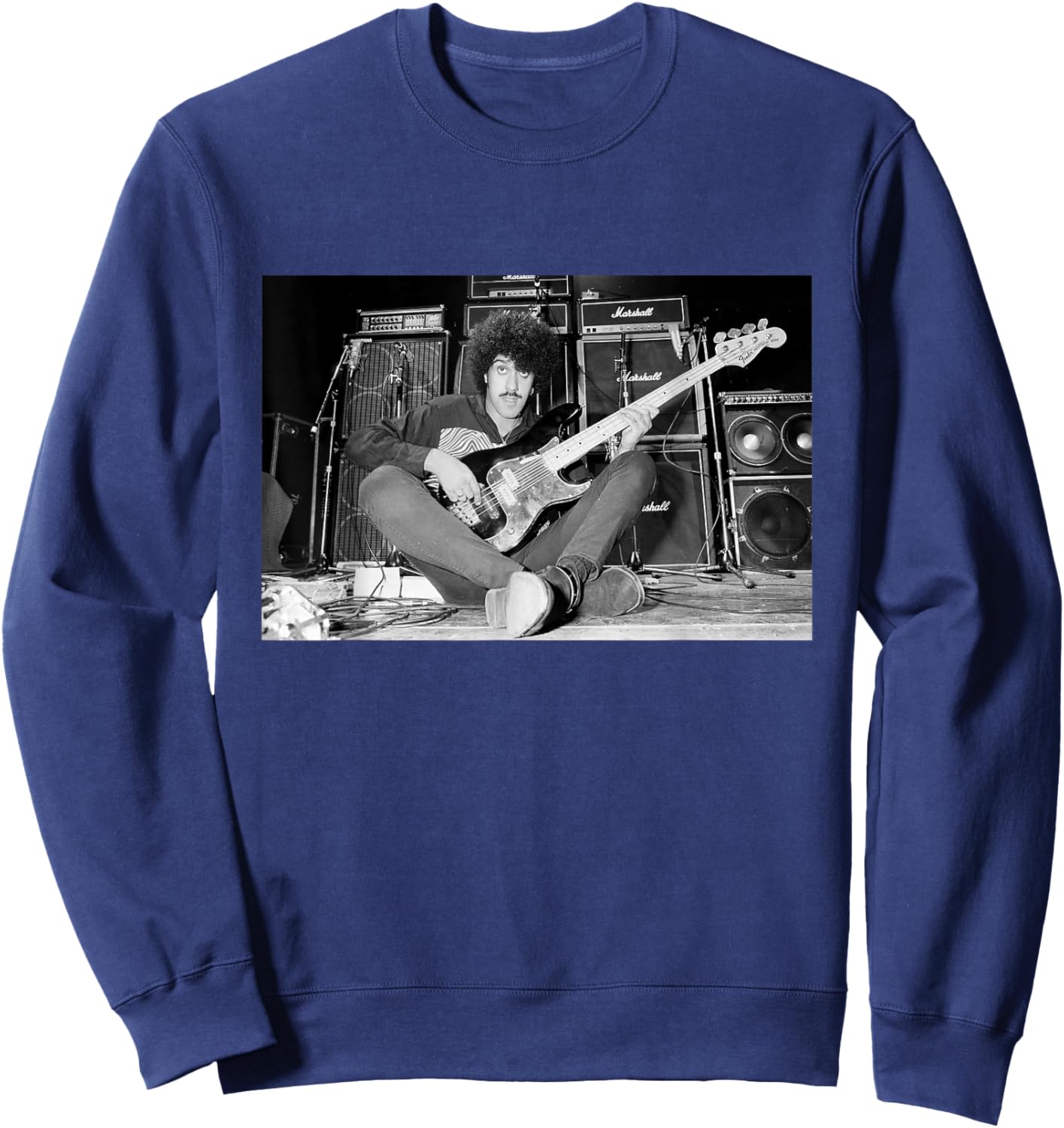 Phil Lynott Thin Lizzy Recording Thunder and Lightning 1982 Sweatshirt - Sweatshirt | Navy