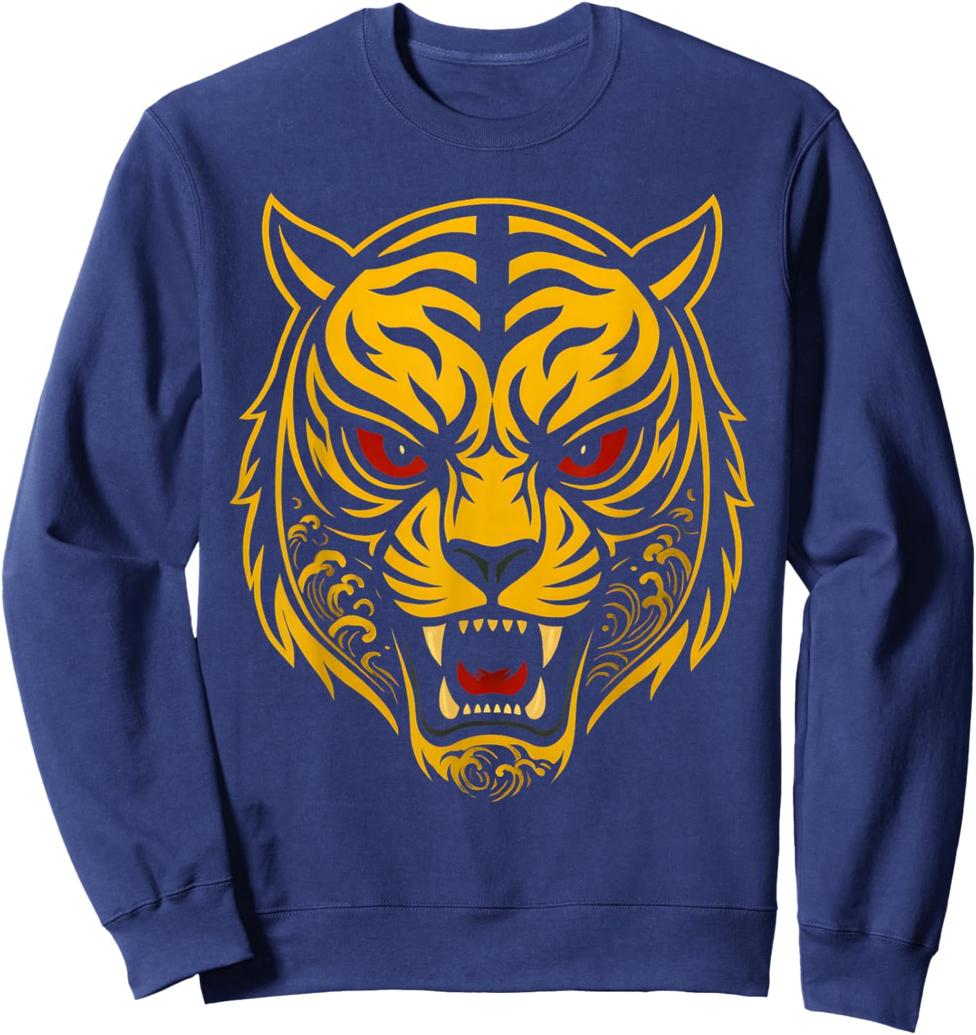 Japanese Tiger Iconic Wrestling Lucha Libre Mask Men Women Sweatshirt - Sweatshirt | Navy