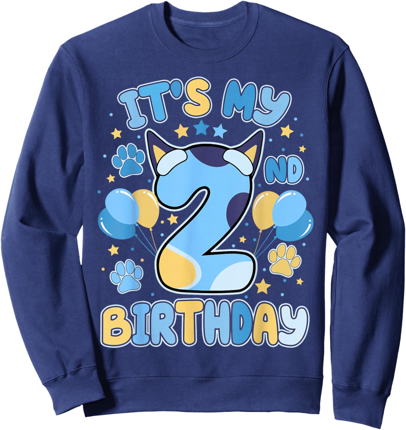 It’s My 2nd Birthday Two Boy Toddlers Dog Lovers Puppy Theme Sweatshirt - Sweatshirt | Navy