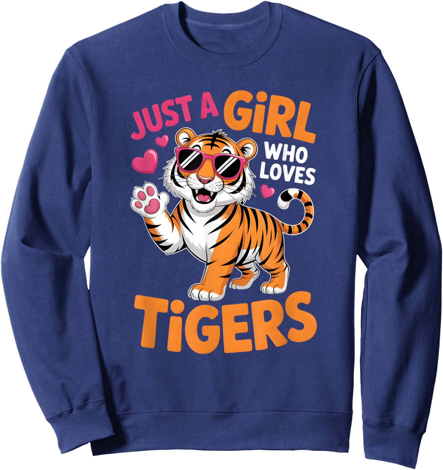 Girls Tiger Sweatshirt - Sweatshirt | Navy