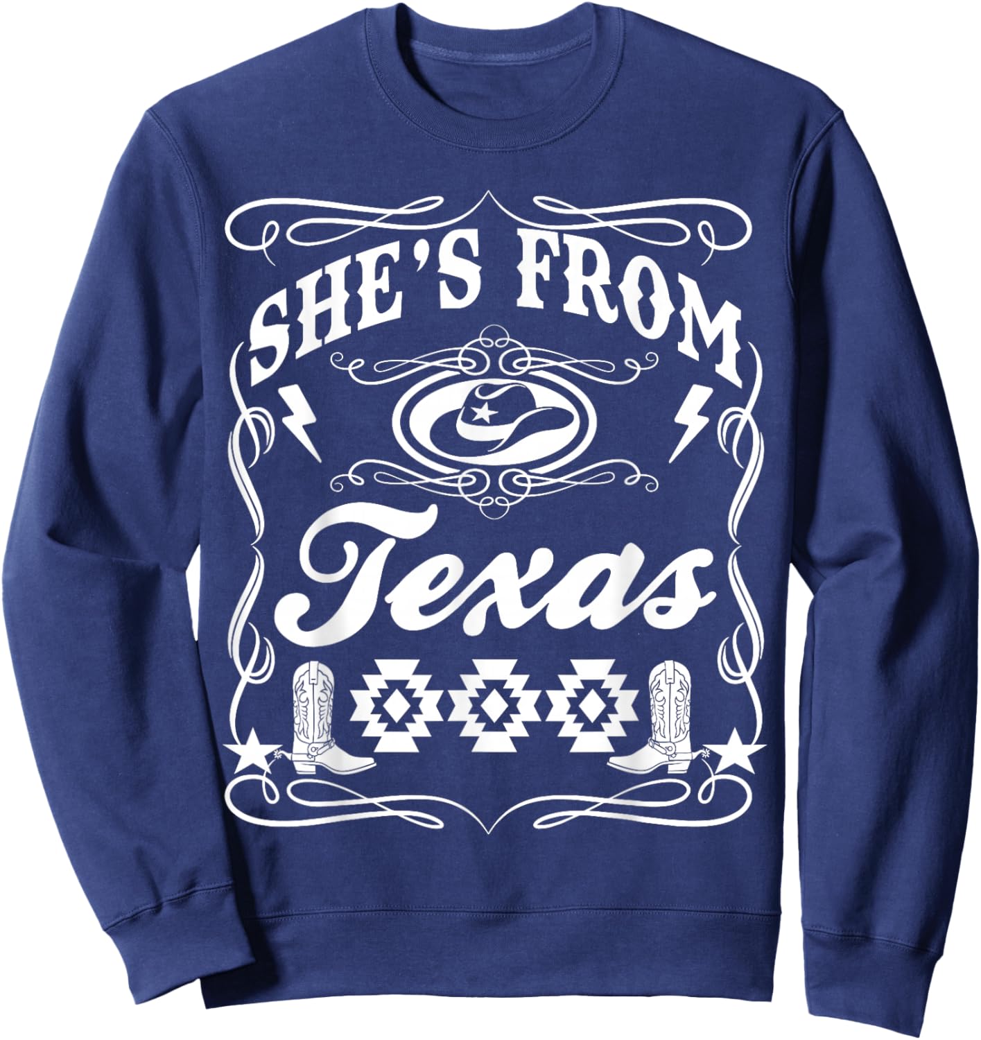 She's from Texas Sweatshirt - Sweatshirt | Navy