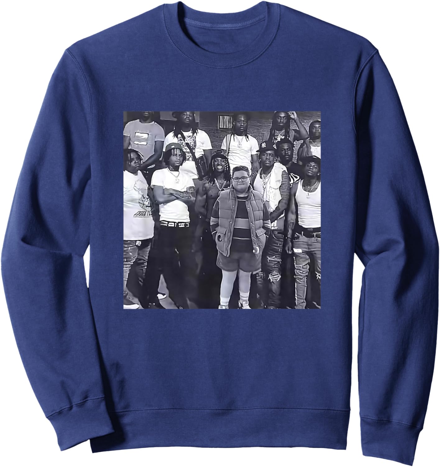 Derek in Oblock Cool Kid in Big Crew Funny Urban Meme Sweatshirt - Sweatshirt | Navy