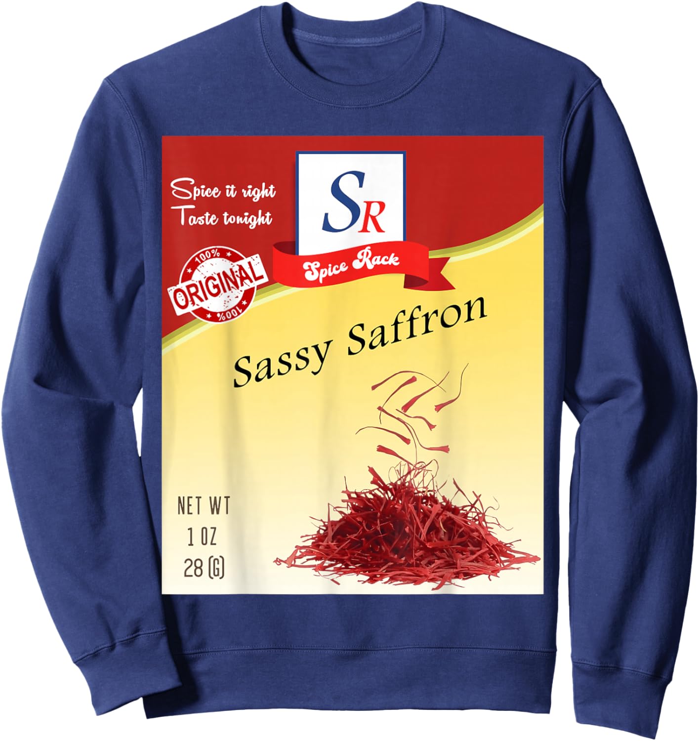 Sassy Saffron Spice Condiment Costume Spice Group Costumes Sweatshirt - Sweatshirt | Navy