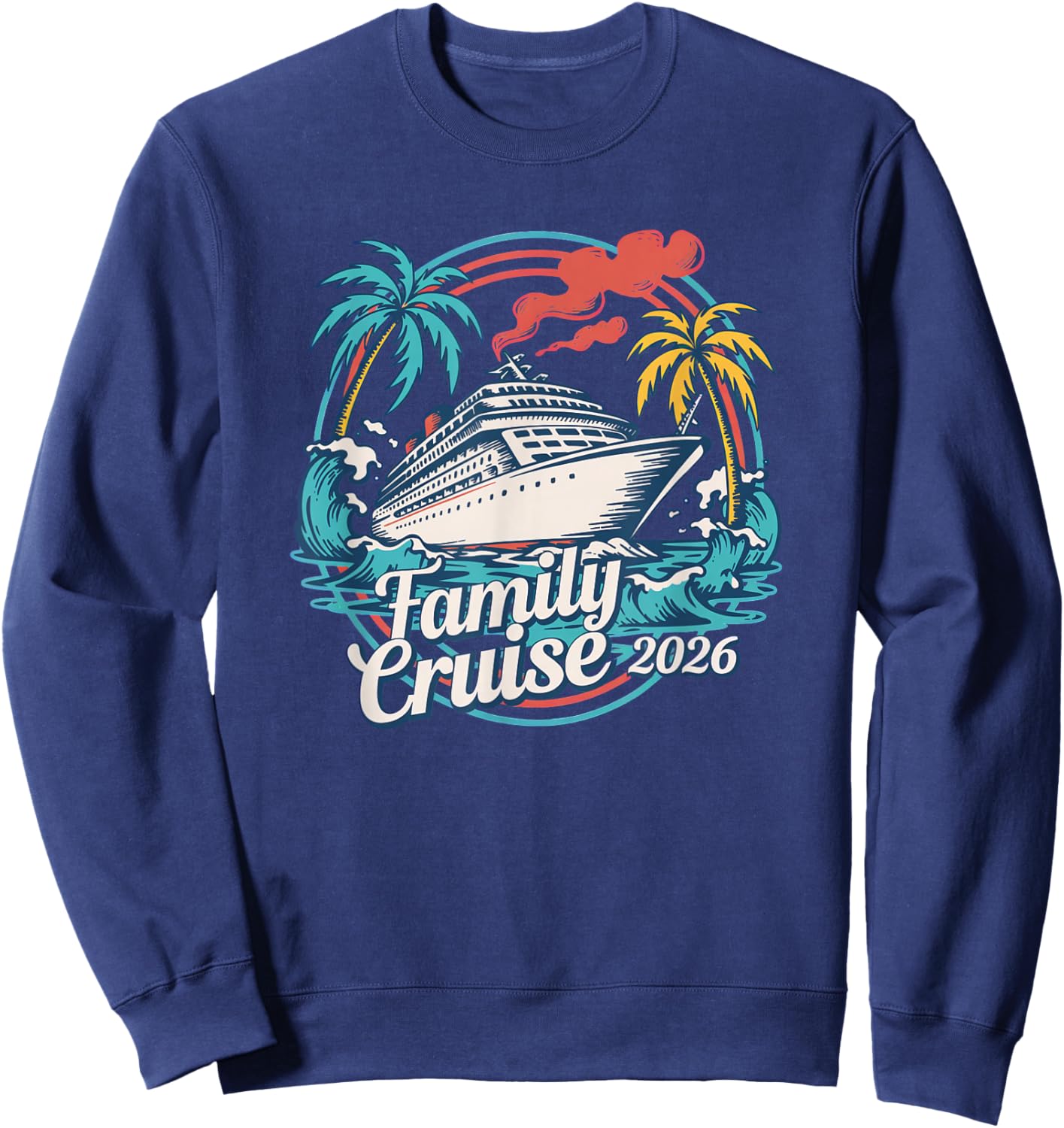 Family Cruise 2026 Summer Beach Vacation Family Matching Sweatshirt - Sweatshirt | Navy
