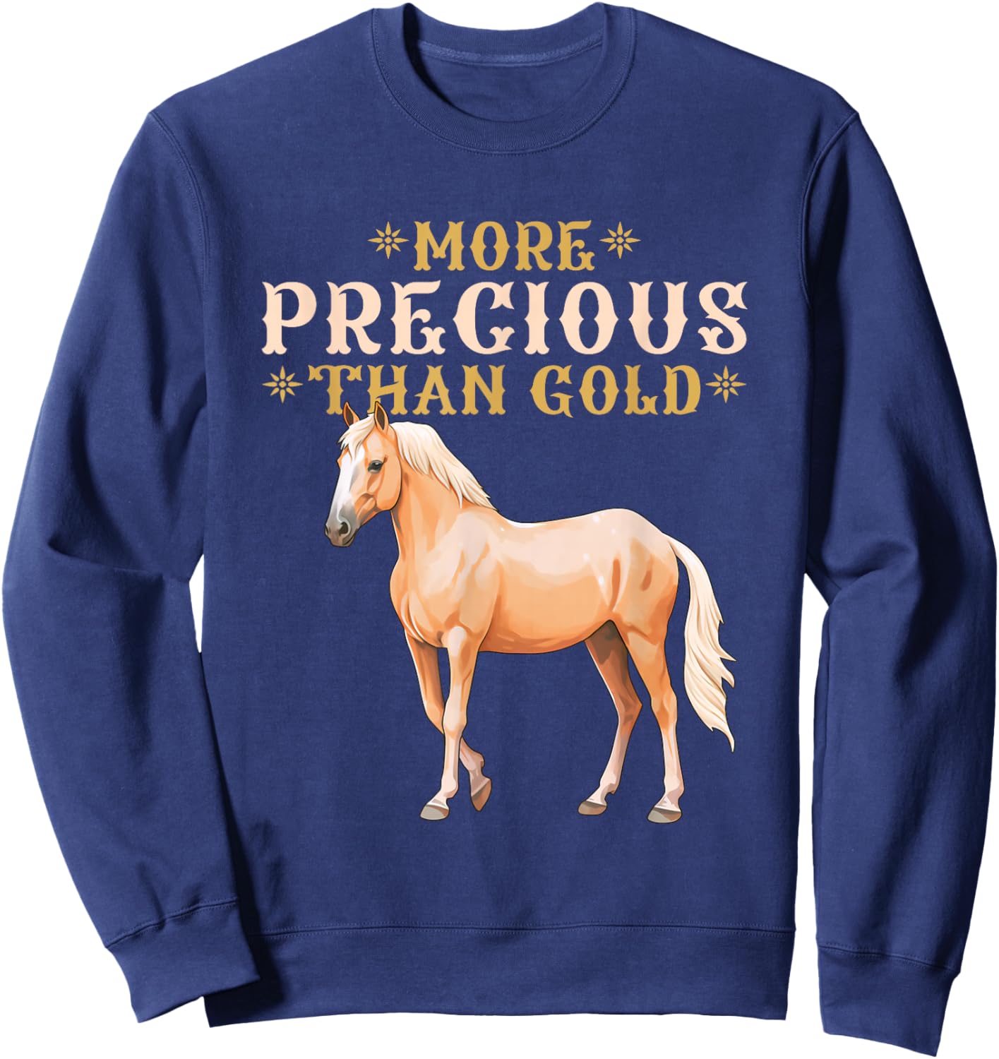 Palomino Horse Lover Owner Precious Men Women Kids Sweatshirt - Sweatshirt | Navy