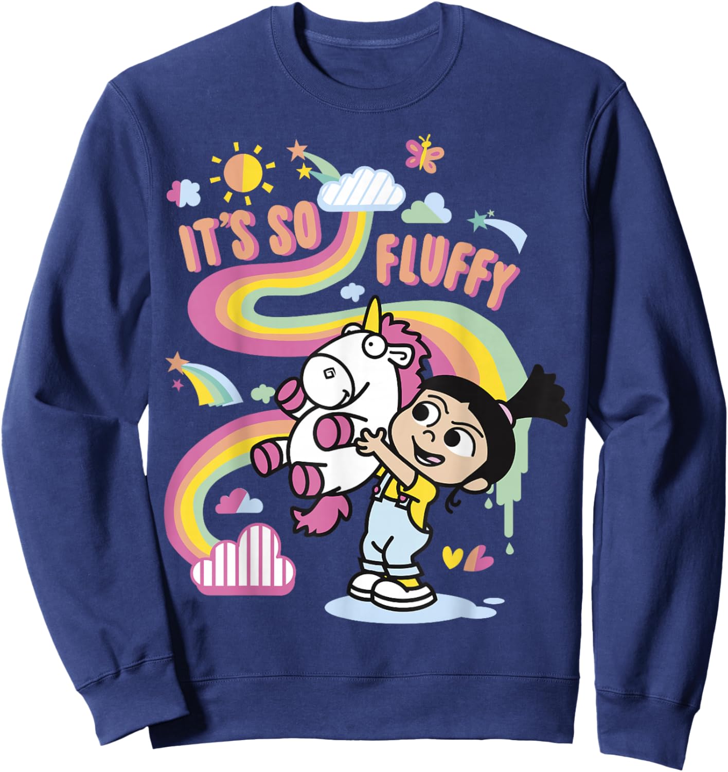 Despicable Me Minions Agnes Unicorn Rainbow Sweatshirt - Sweatshirt | Navy