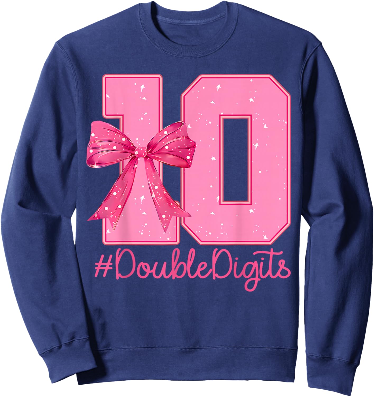 Pink Bow Sweatshirt - Sweatshirt | Navy