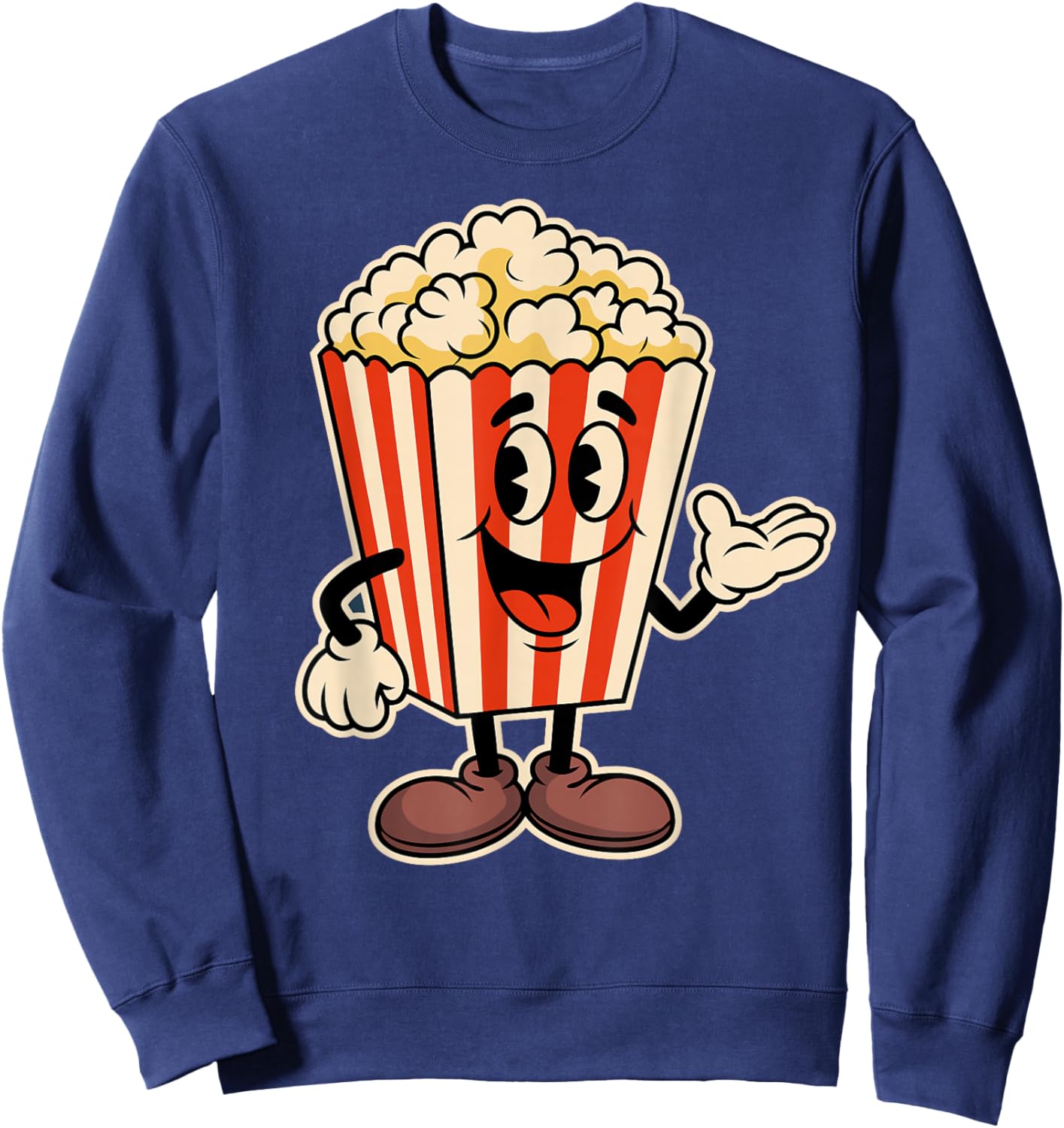 Funny Popcorn Movie Drive-in Theater Film Cinema Sweatshirt - Sweatshirt | Navy