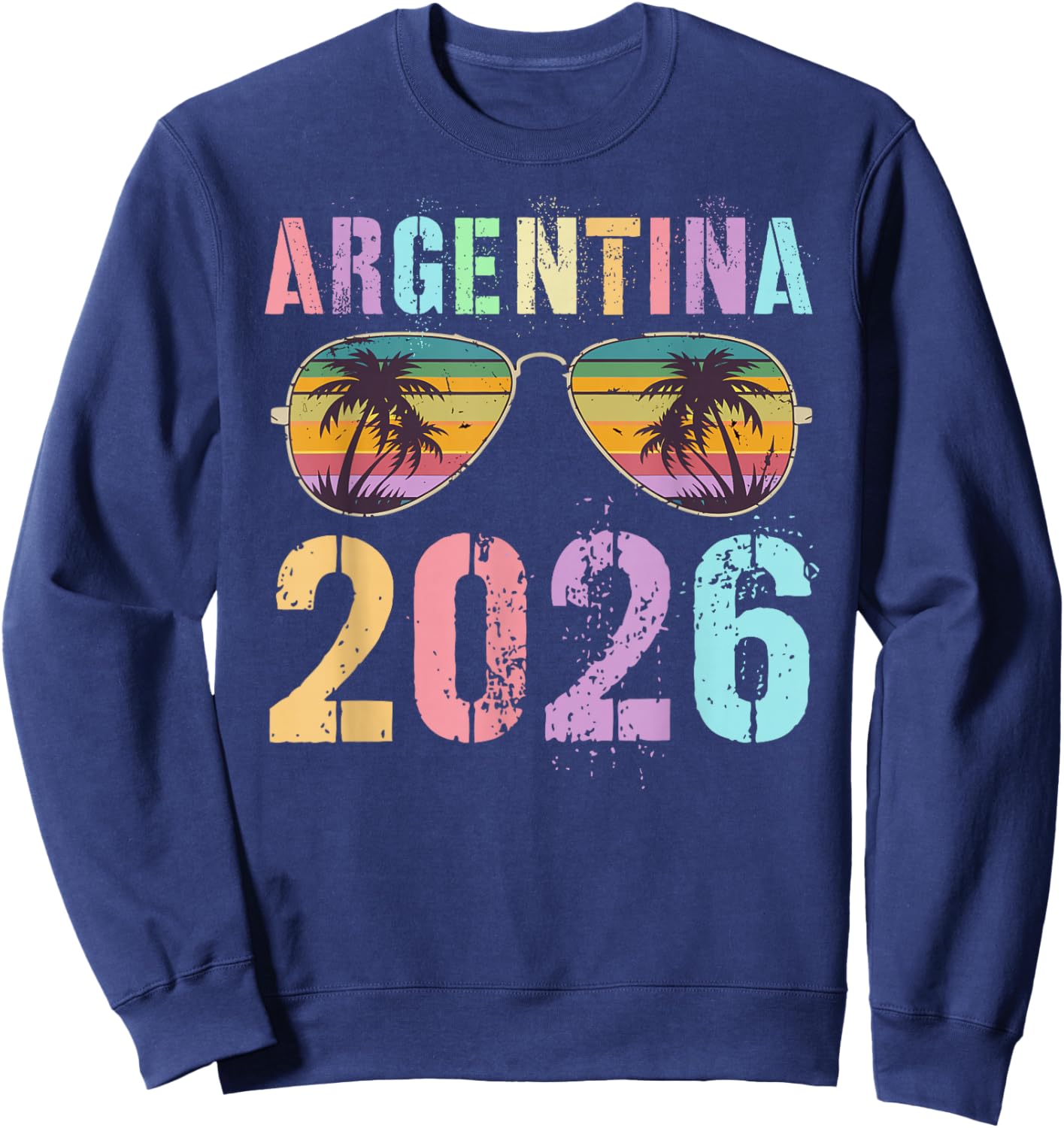 Vintage Argentina 2026 Vacation Surfing Trip Girls Cousins Sweatshirt - Sweatshirt | Navy