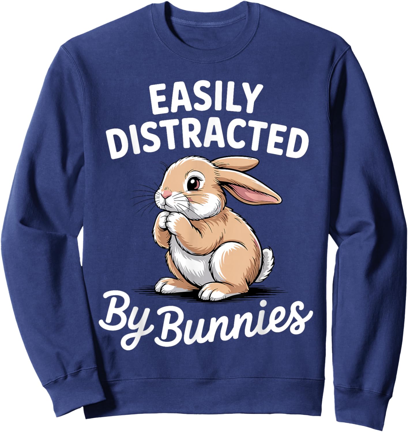 Bunny Design Women Kids Rabbit Hare Bunny Lover Sweatshirt - Sweatshirt | Navy