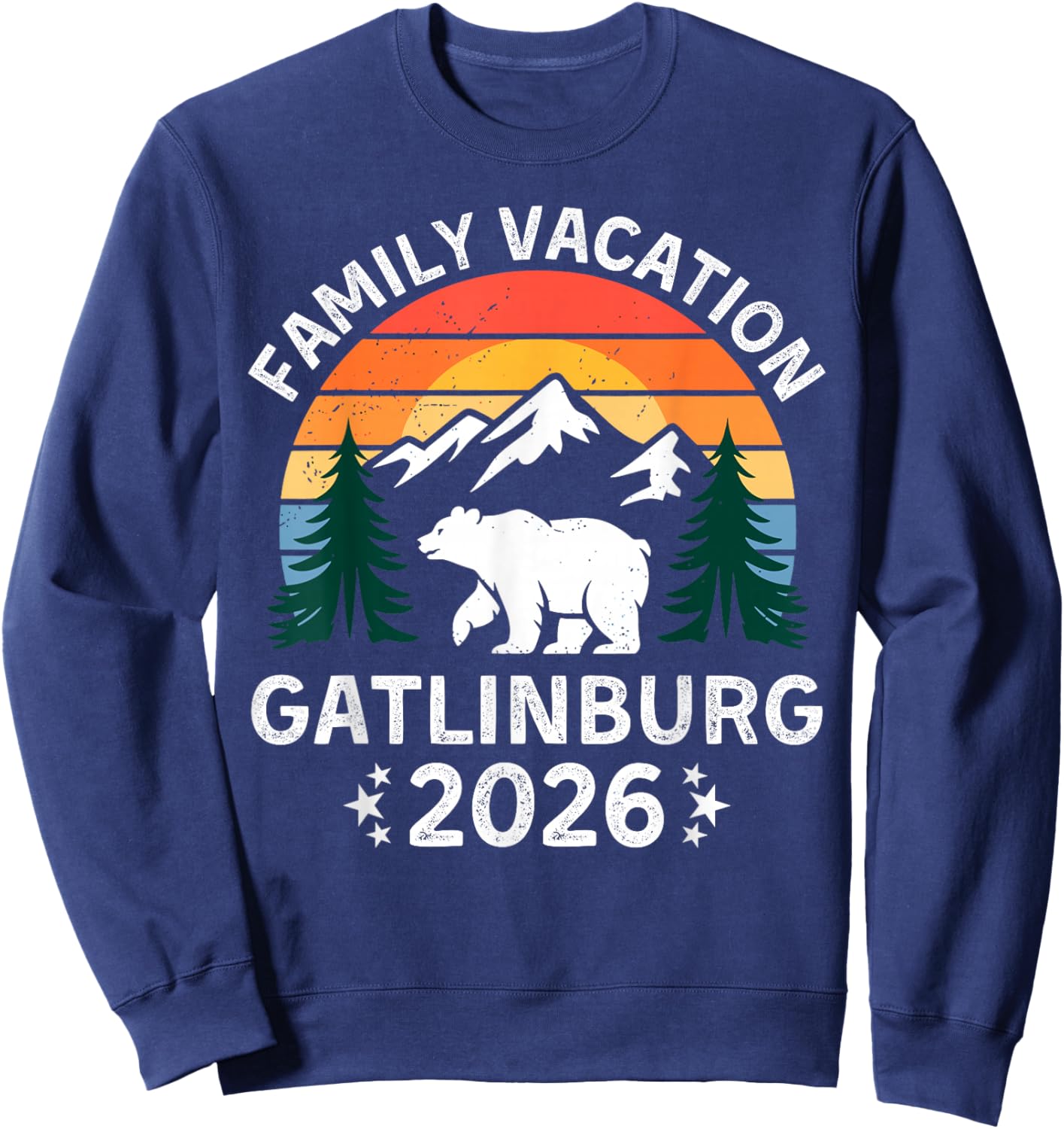 Gatlinburg Family Vacation 2026 Tennessee Trip Matching Sweatshirt - Sweatshirt | Navy