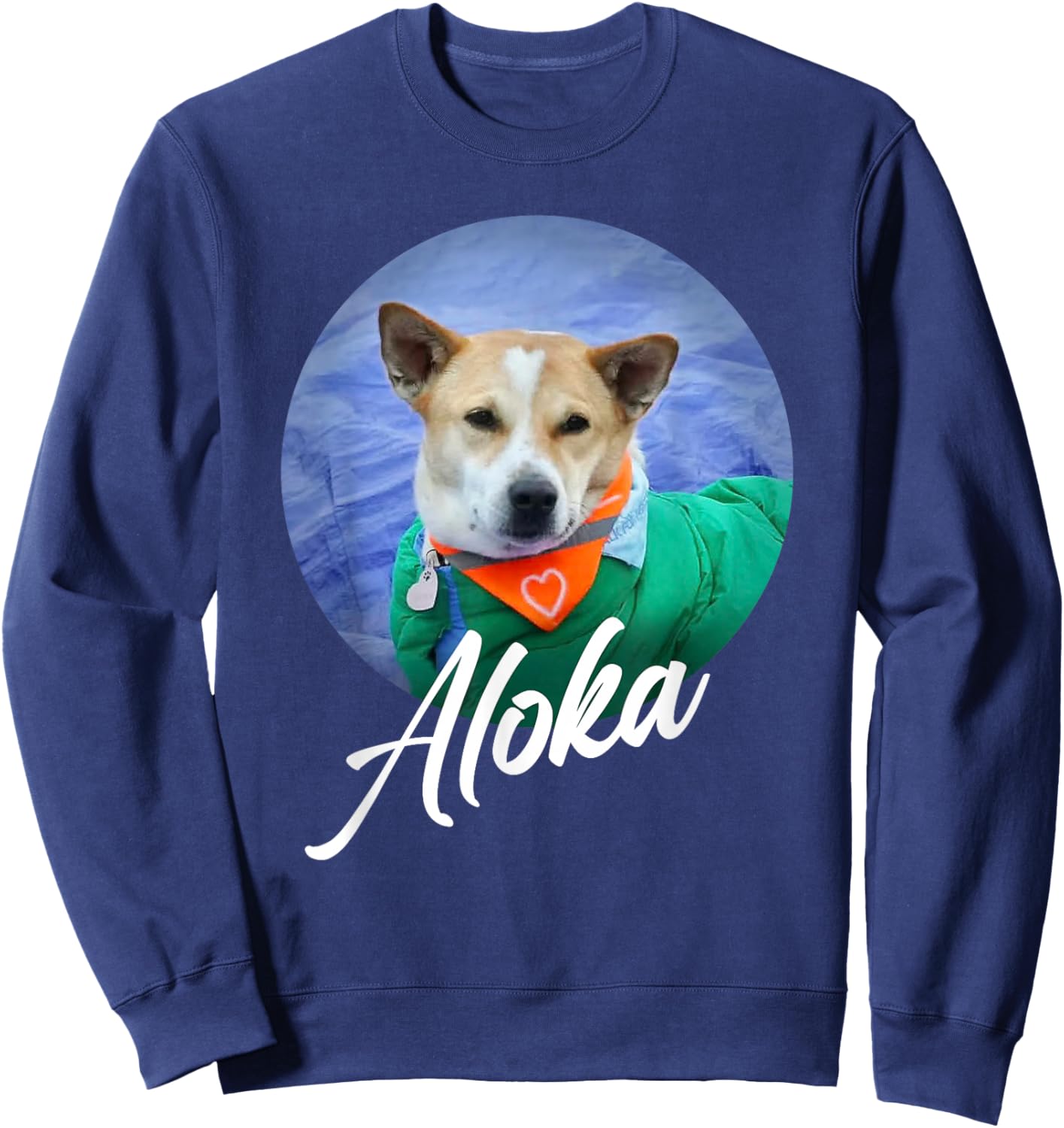 Aloka – The Walk for Peace Monk Dog Spreading Hope Sweatshirt - Sweatshirt | Navy