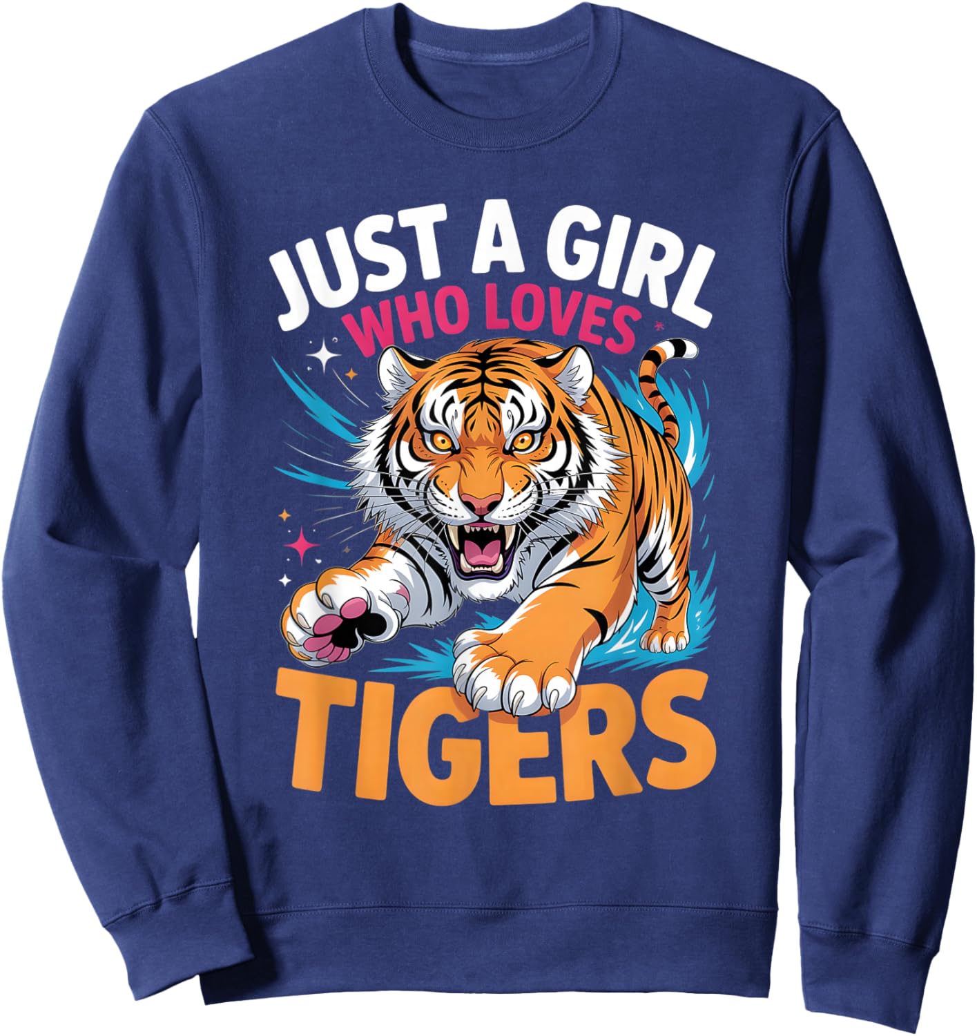 Girls Tiger Sweatshirt - Sweatshirt | Navy