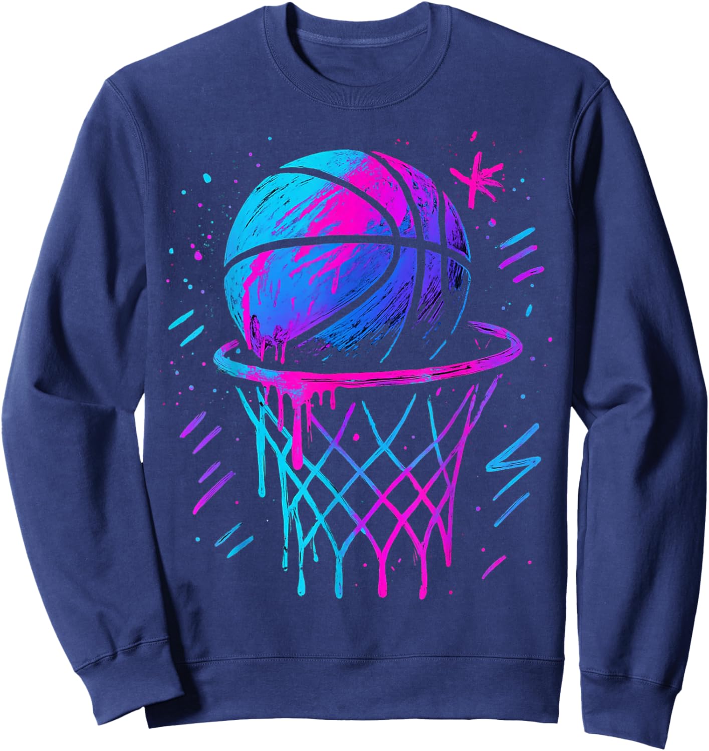 American Basketball Splash Ball Player Team Kids Boys Sweatshirt - Sweatshirt | Navy
