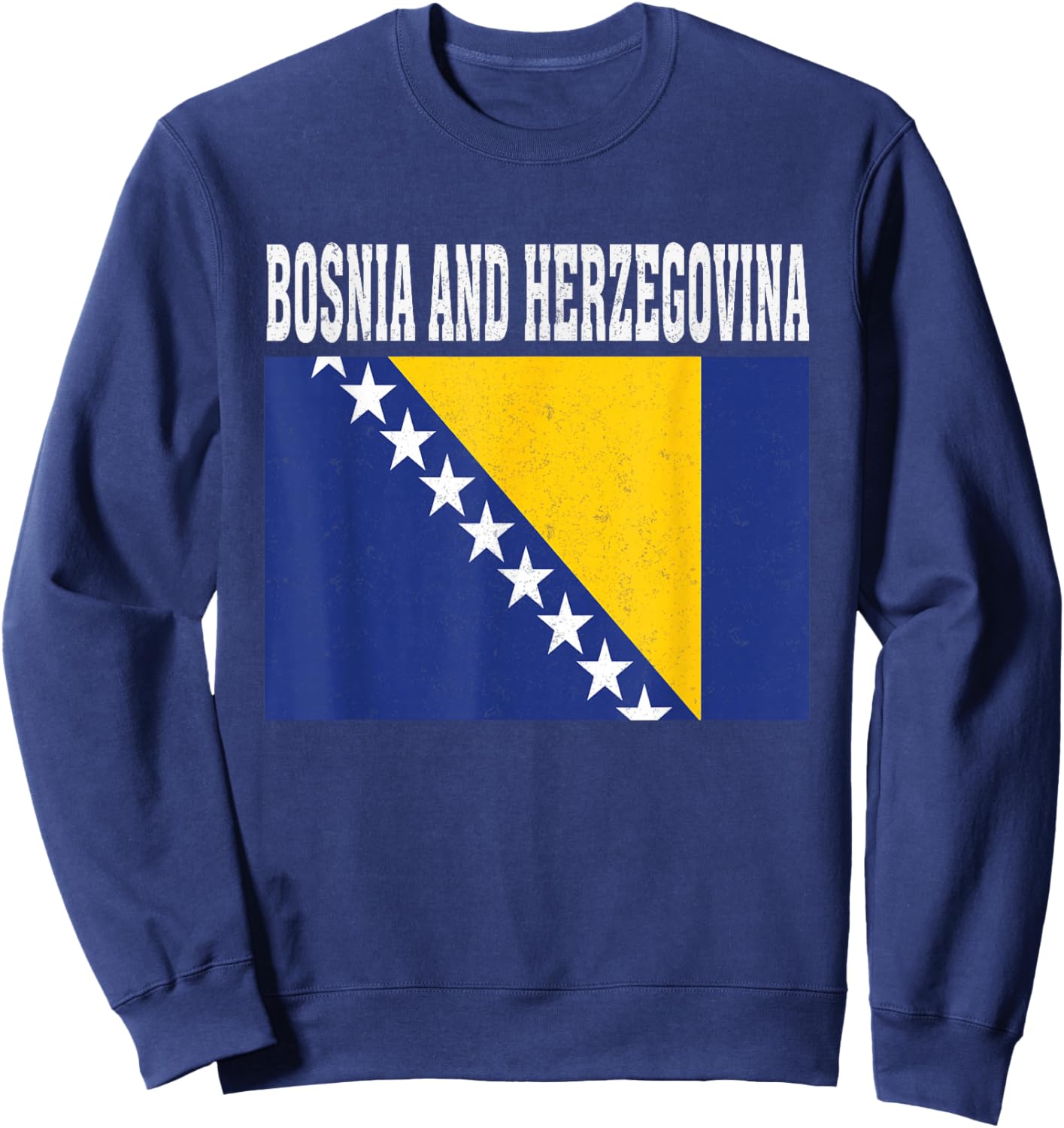 Bosnia and Herzegovina Flag Patriotic National Souvenir Sweatshirt - Sweatshirt | Navy