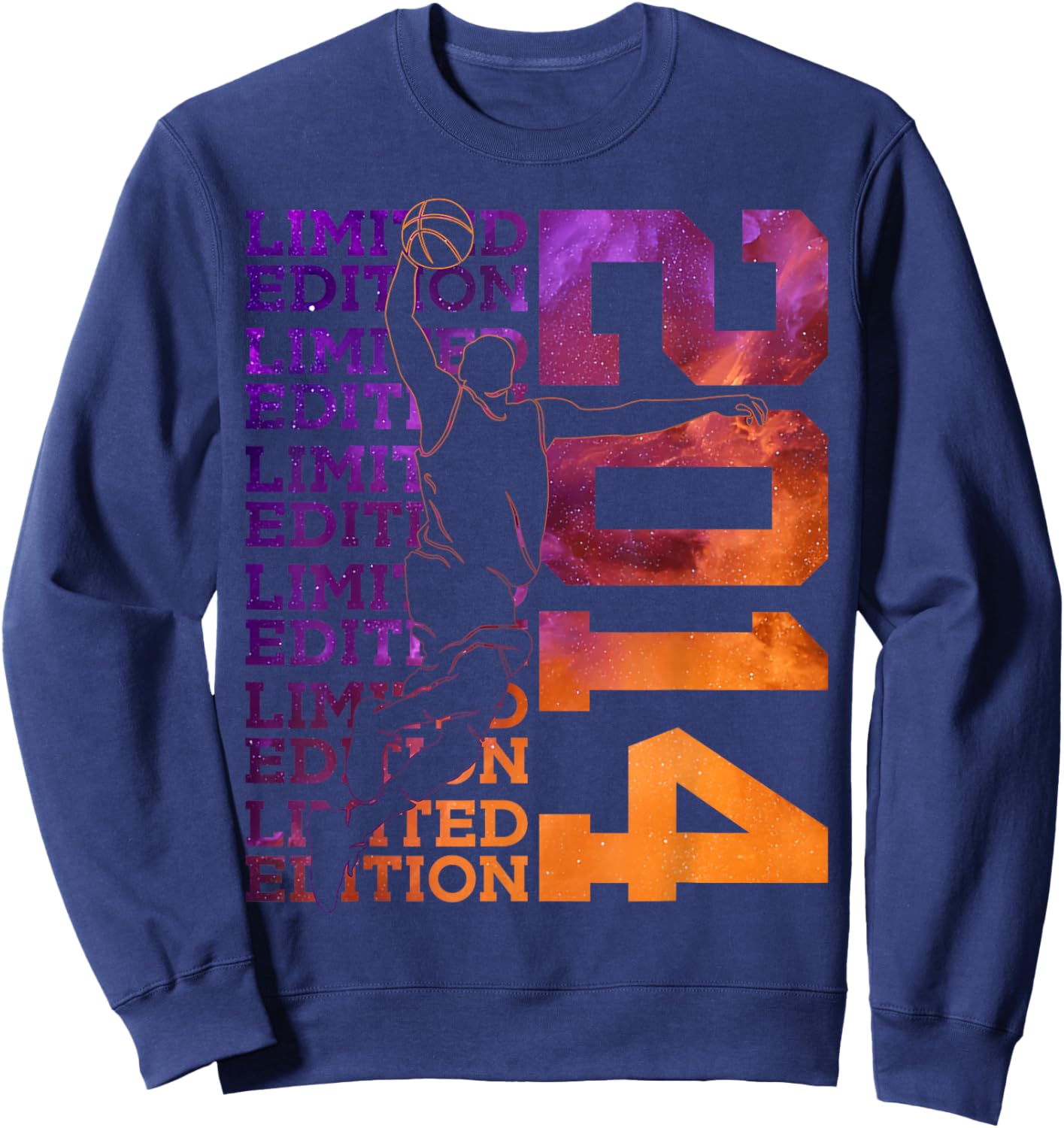 Limited Edition 2014 Basketball 12TH Birthday Sweatshirt - Sweatshirt | Navy