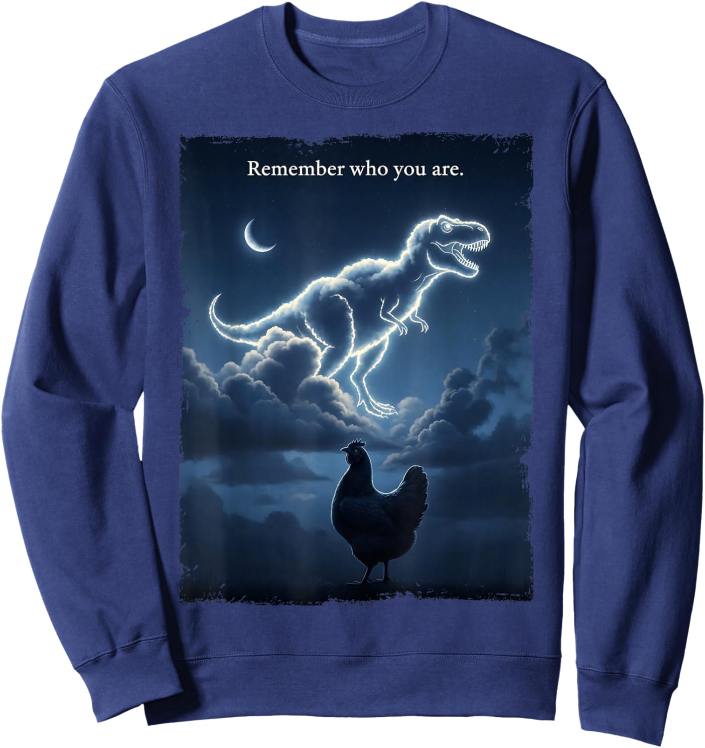 Remember Who You are - Funny Evolution Joke Meme Sweatshirt - Sweatshirt | Navy
