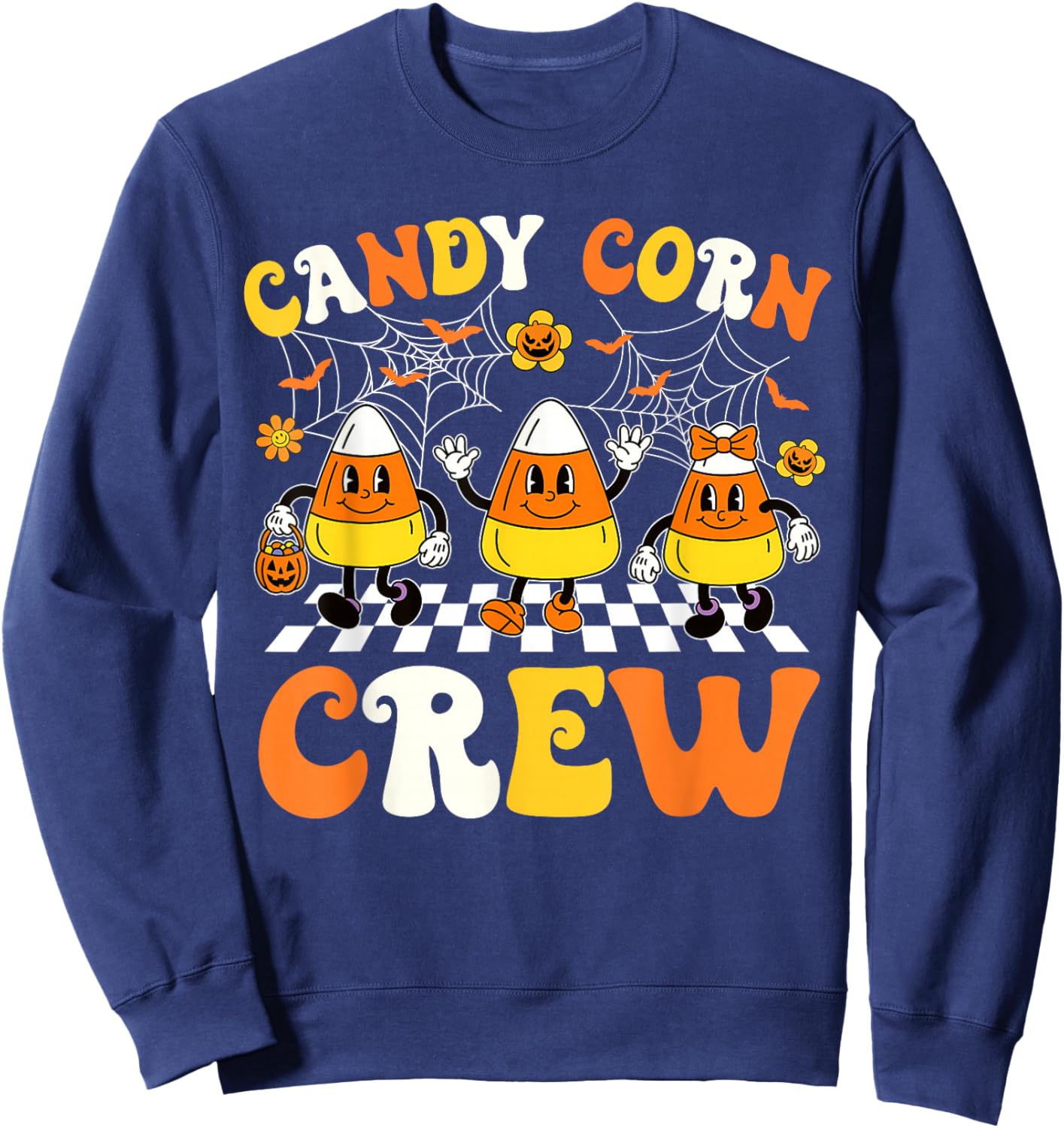 Candy Corn Crew Team Squad Matching Halloween Costume Sweatshirt - Sweatshirt | Navy