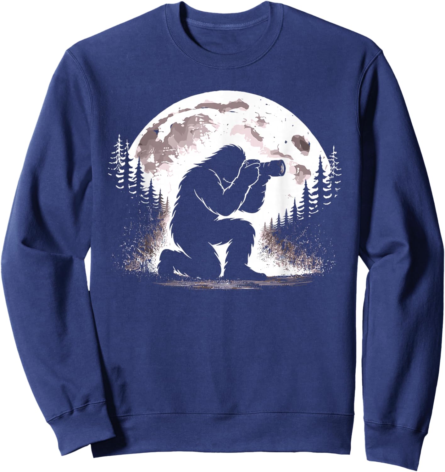 Bigfoot Photographer Hobby Sweatshirt - Sweatshirt | Navy