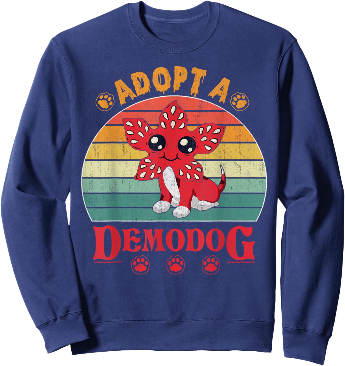 Adopt a demodog Funny Dog Lovers Women Kids Sweatshirt - Sweatshirt | Navy